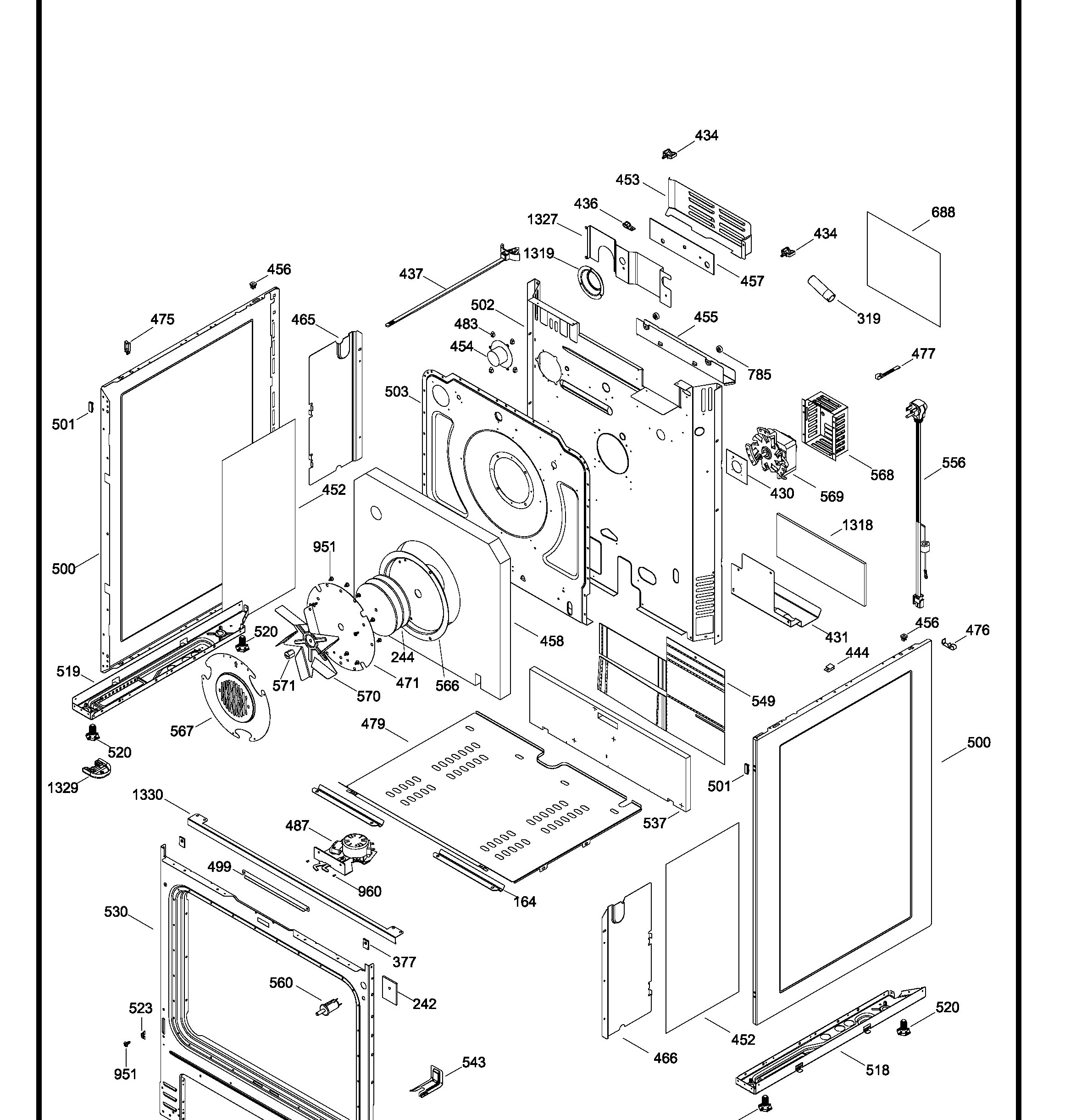 PCGB910DET1WW Exploded View 4 appliance exploded-view parts diagram