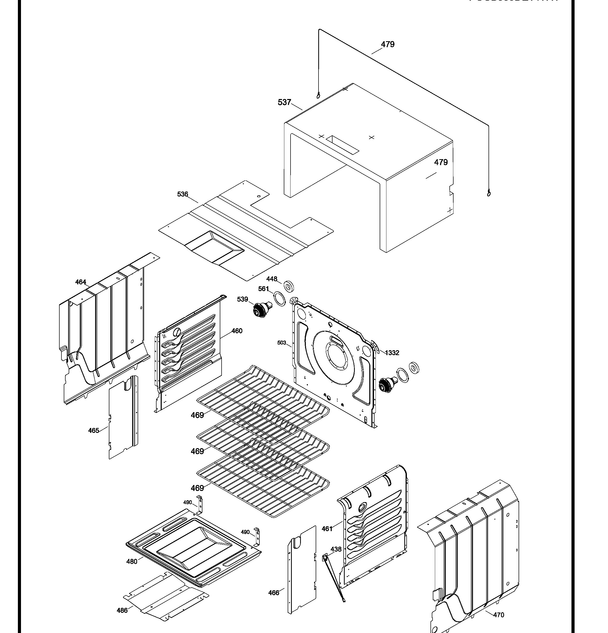 PCGB930DET1WW Exploded View 3 appliance exploded-view parts diagram