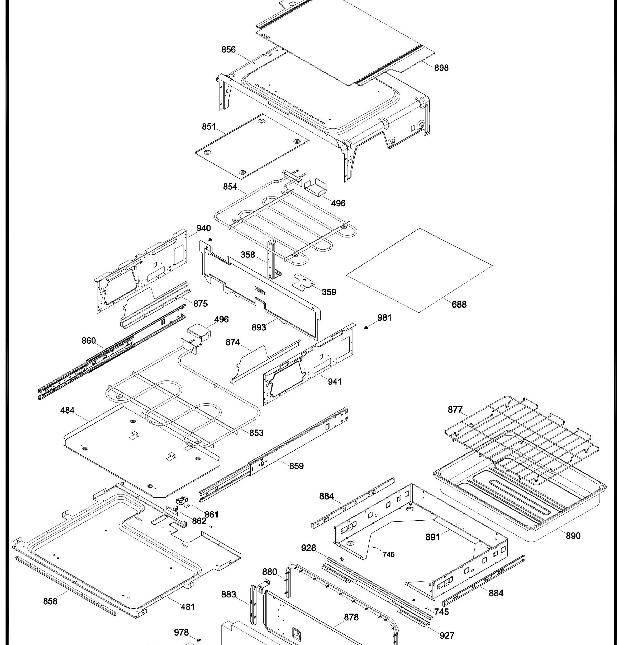 PCGB930SET2SS Exploded View 5 appliance exploded-view parts diagram