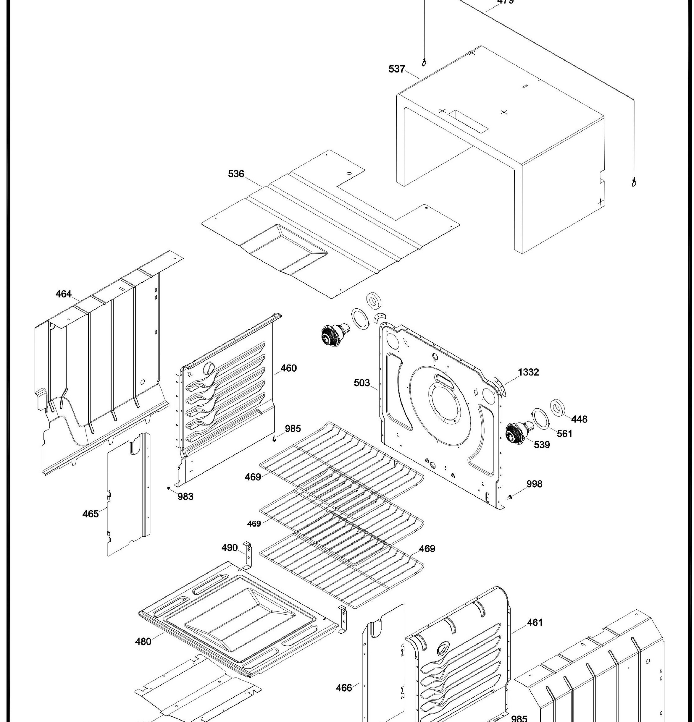 PCGB930SET2SS Exploded View 3 appliance exploded-view parts diagram