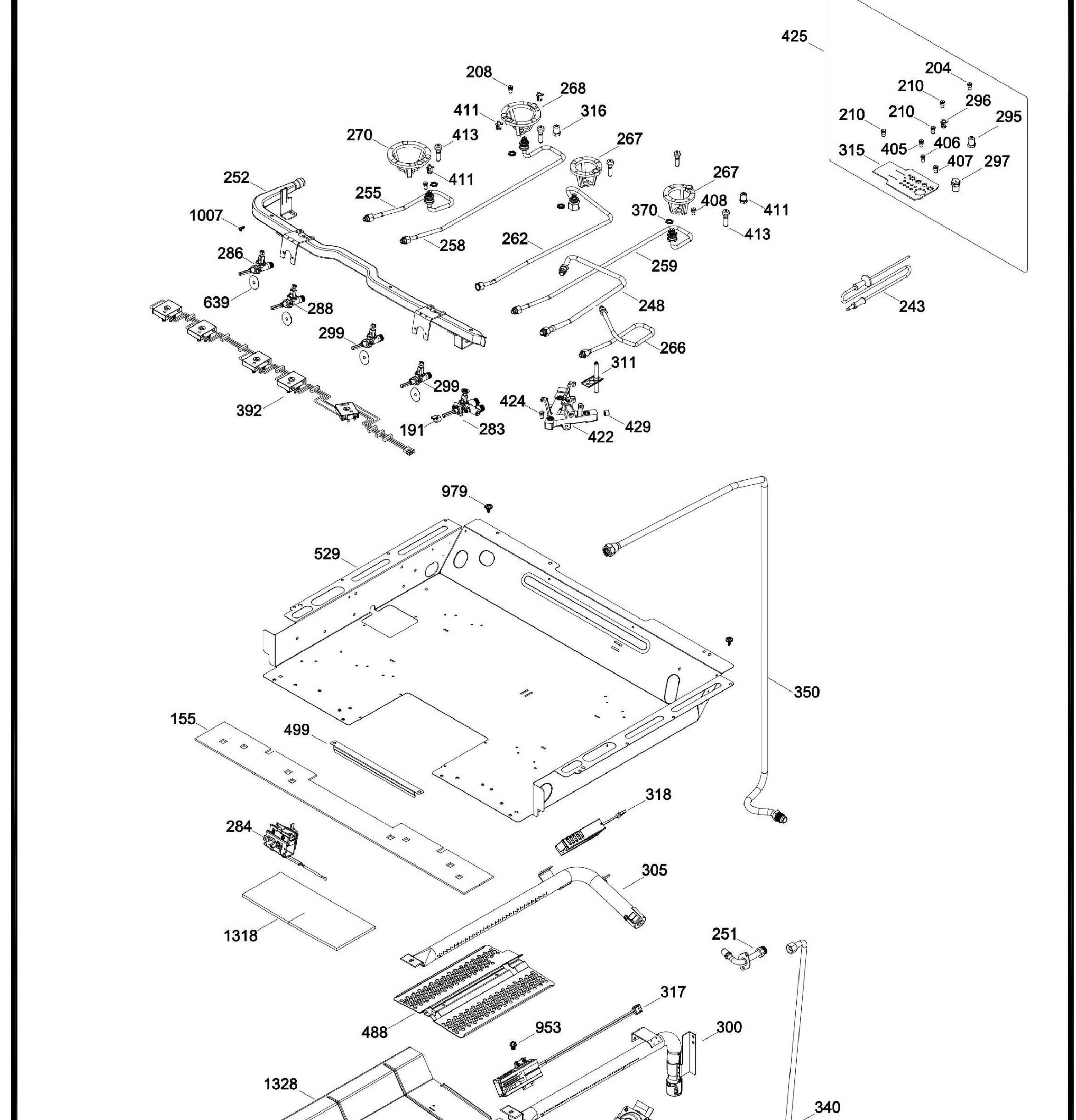 PCGB930SET2SS Exploded View 2 appliance exploded-view parts diagram