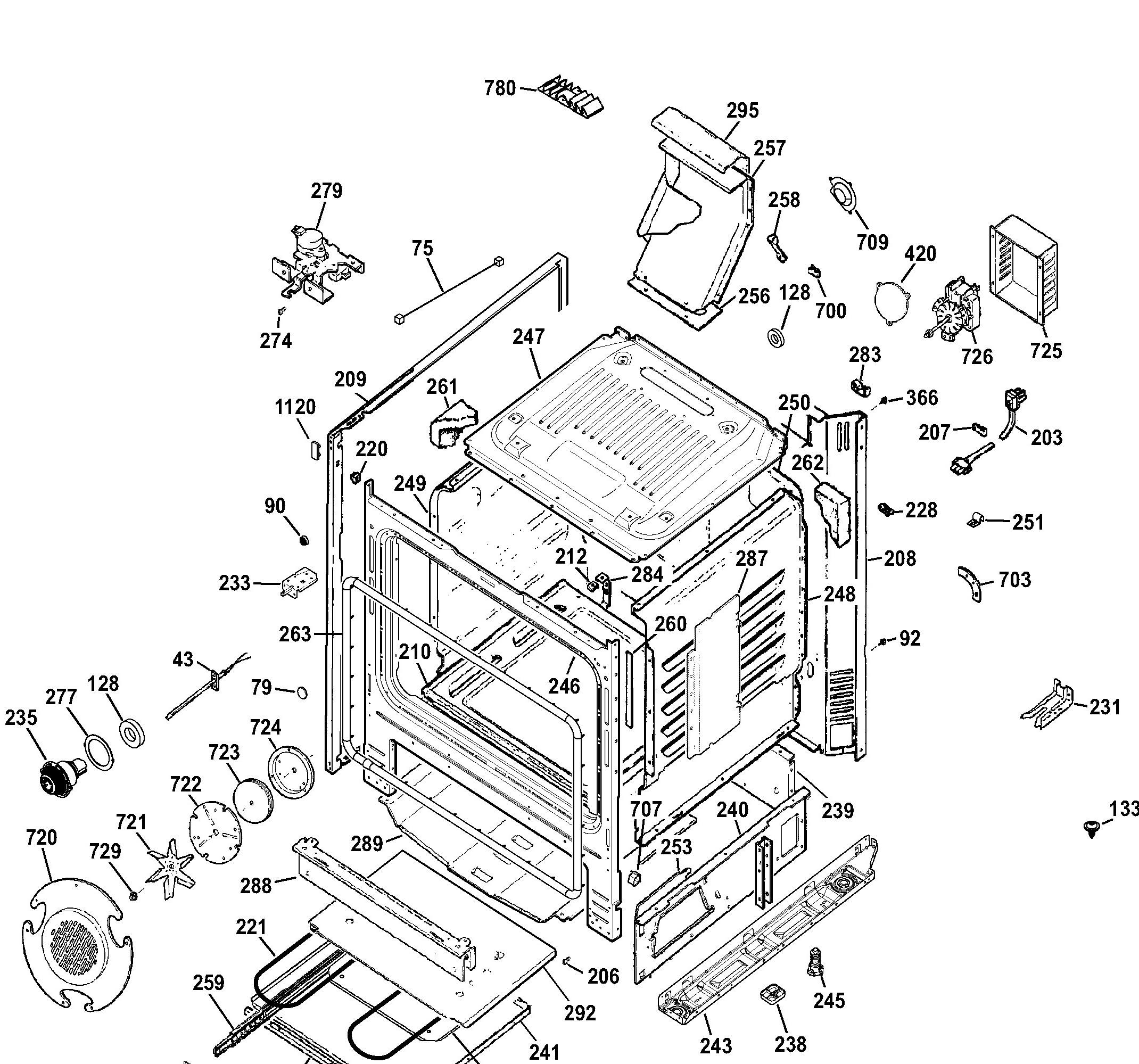 PCGB945SEF2SS Exploded View 3 appliance exploded-view parts diagram