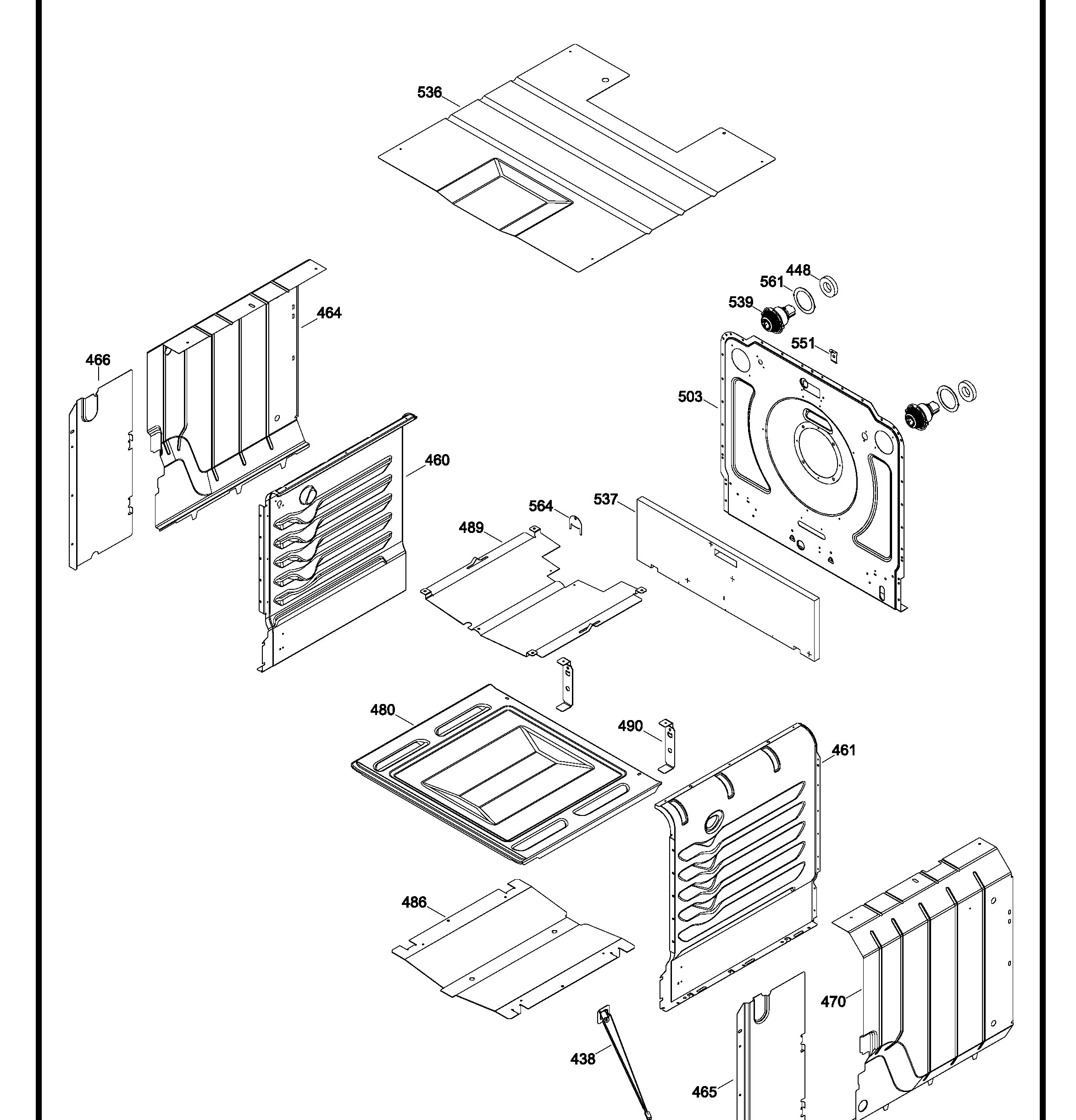 PCGB980SET1SS Exploded View 3 appliance exploded-view parts diagram
