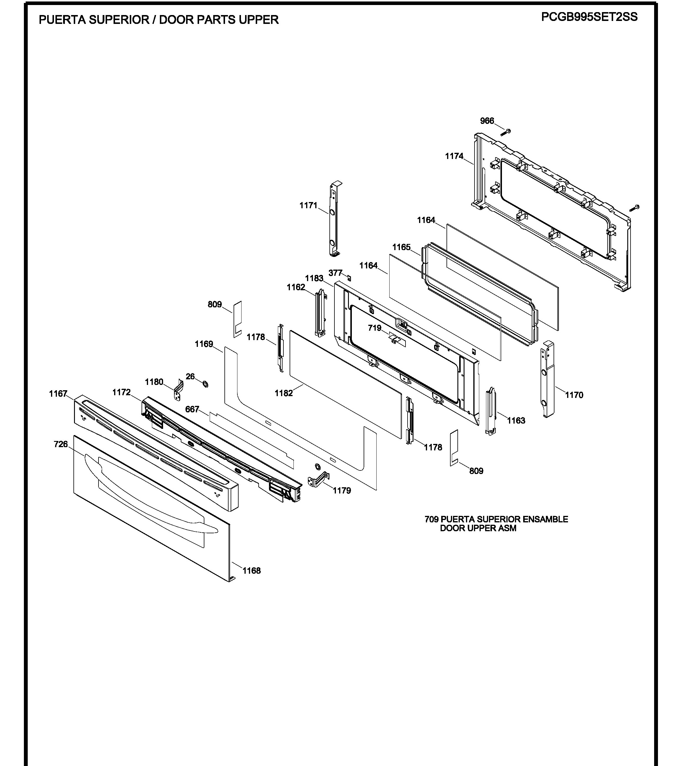 PCGB995SET2SS Exploded View 6 appliance exploded-view parts diagram