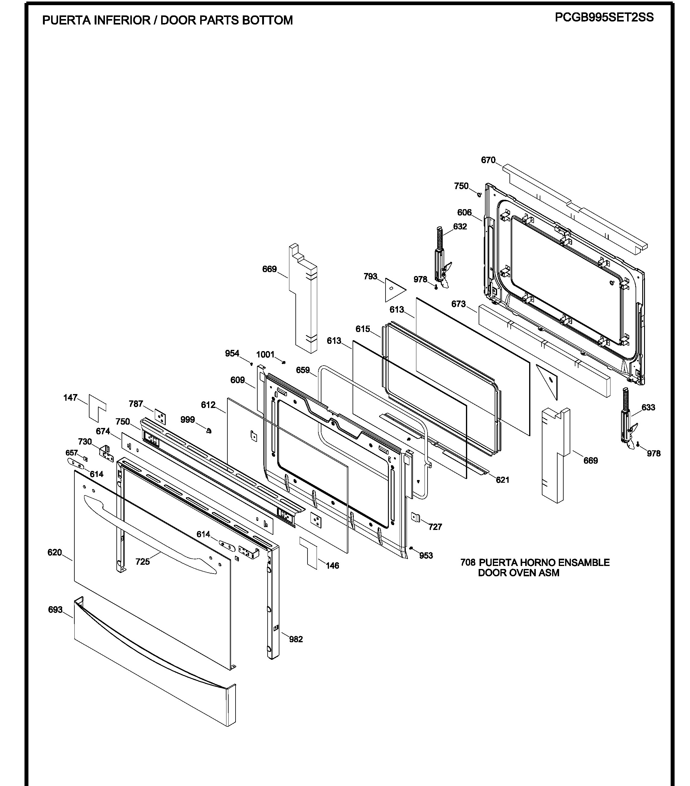 PCGB995SET2SS Exploded View 7 appliance exploded-view parts diagram