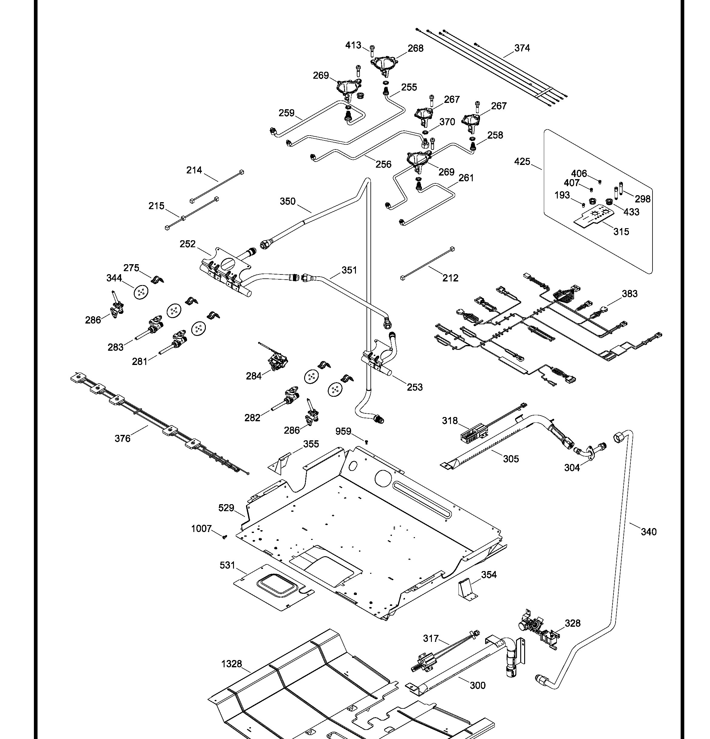 PCGS910SEF3SS Exploded View 2 appliance exploded-view parts diagram