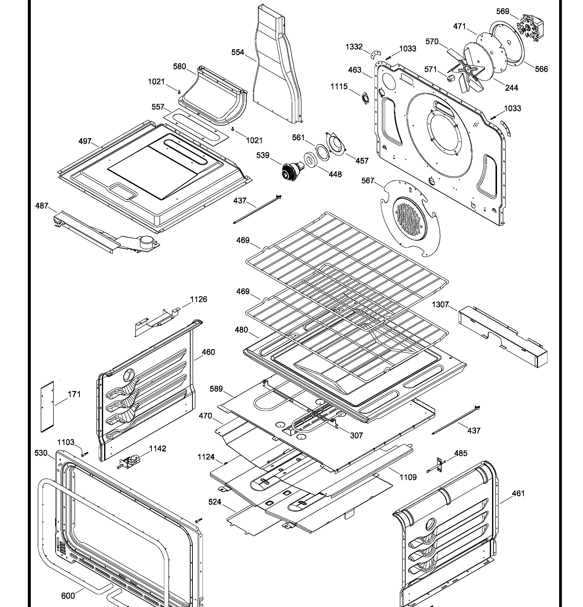 PCGS950SEF4SS Exploded View 4 appliance exploded-view parts diagram