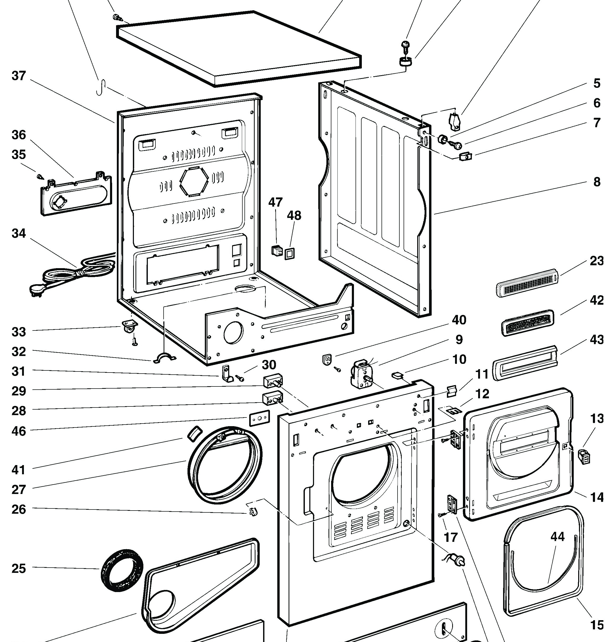 PCKS443EB0WW Exploded View 1 appliance exploded-view parts diagram