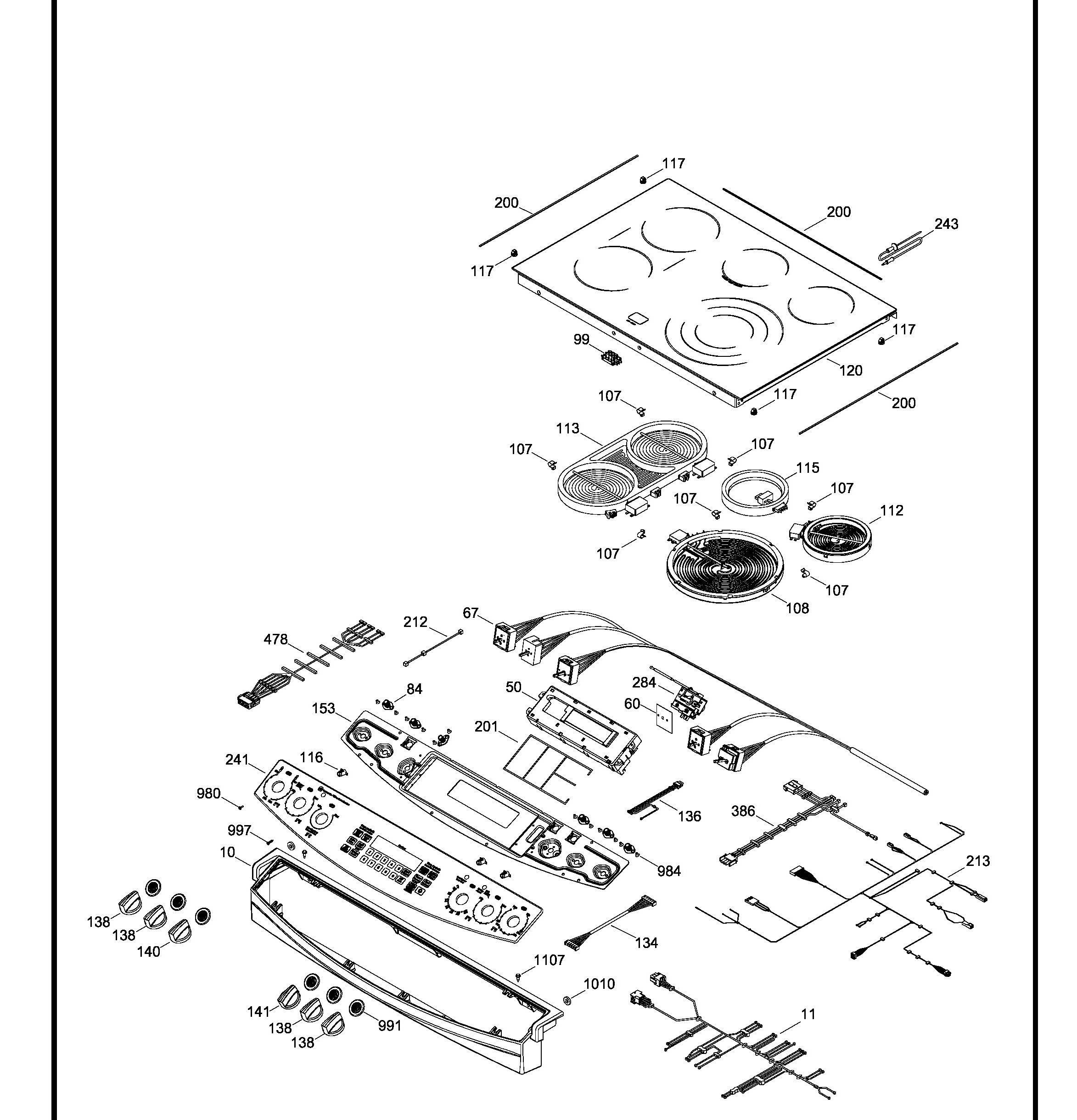 PCS940DF4WW Exploded View 2 appliance exploded-view parts diagram