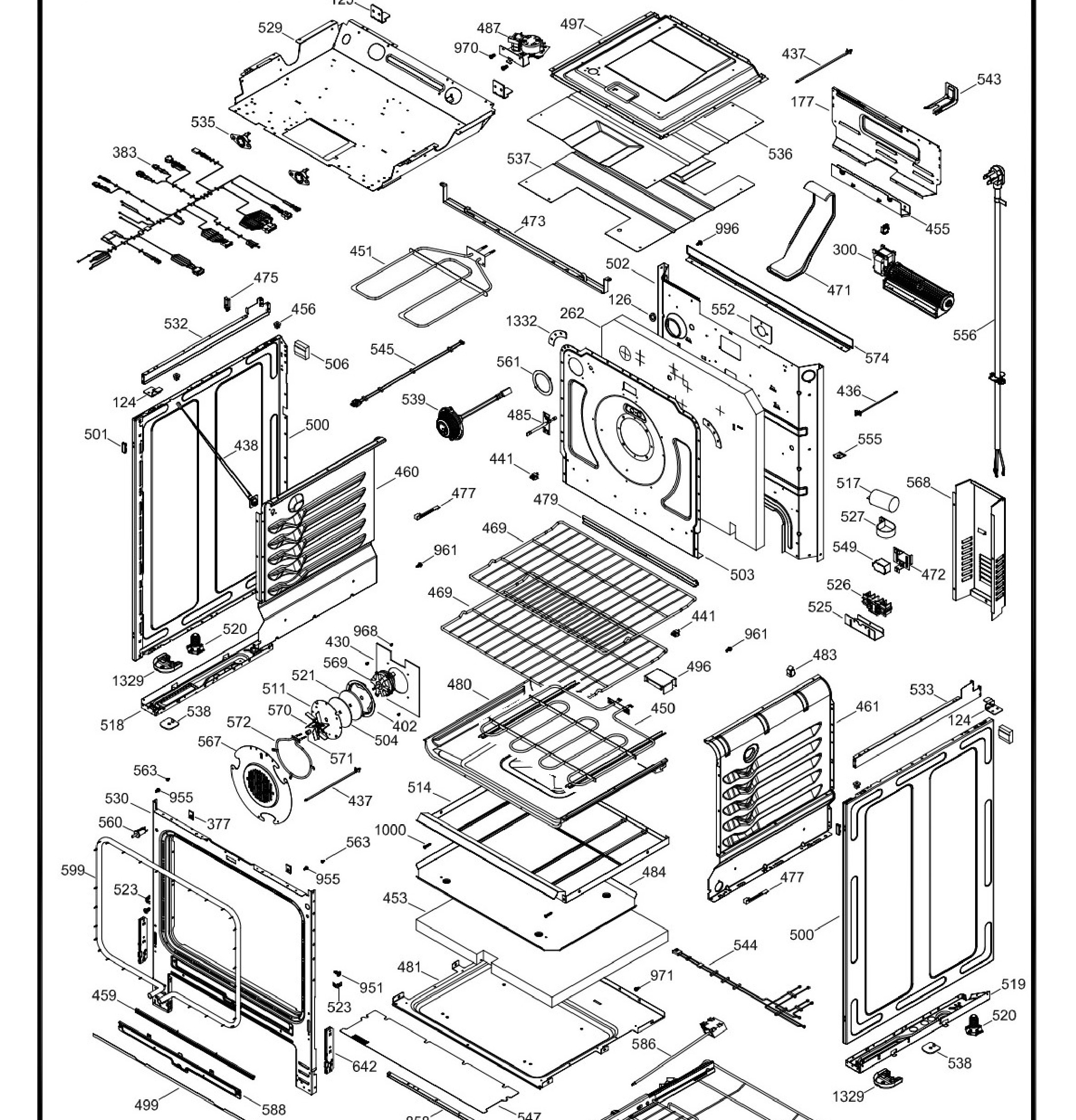 PCS940SF4SS Exploded View 2 appliance exploded-view parts diagram