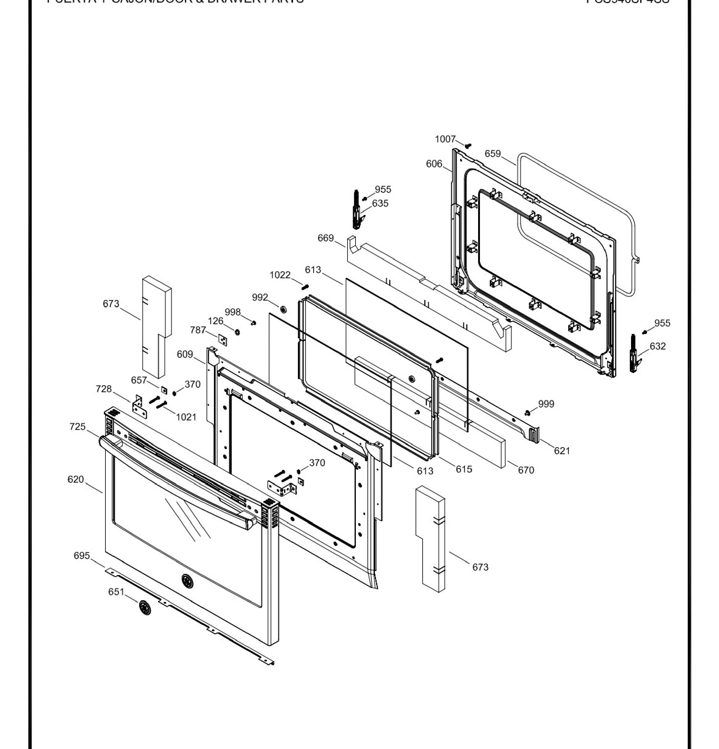 PCS940SF4SS Exploded View 3 appliance exploded-view parts diagram