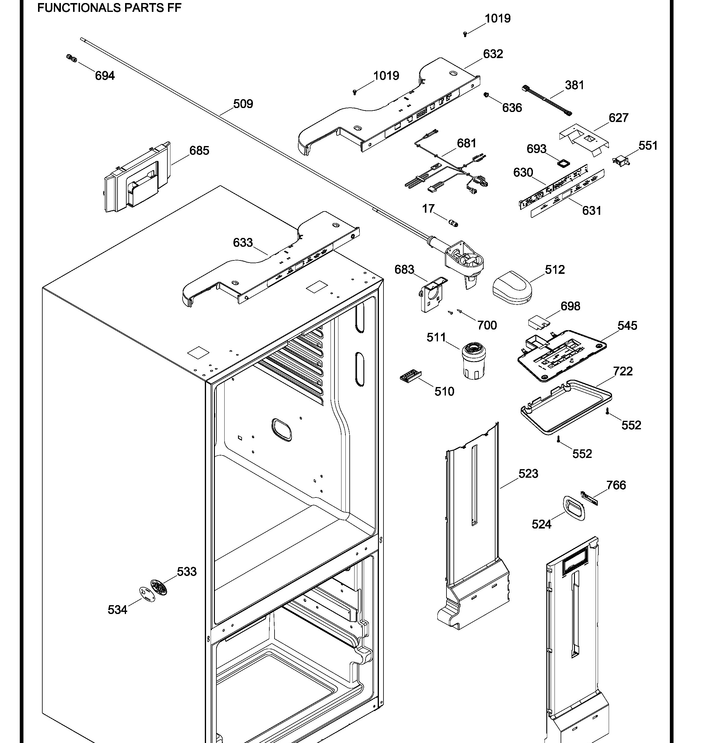 PDE21KGKAKWW Exploded View 5 appliance exploded-view parts diagram