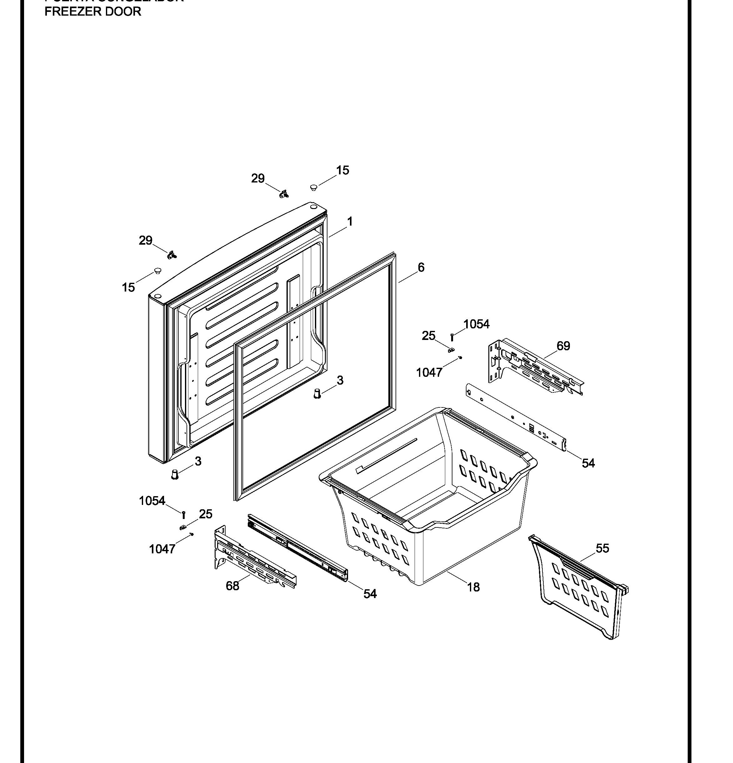 PDE21KGKAKWW Exploded View 1 appliance exploded-view parts diagram