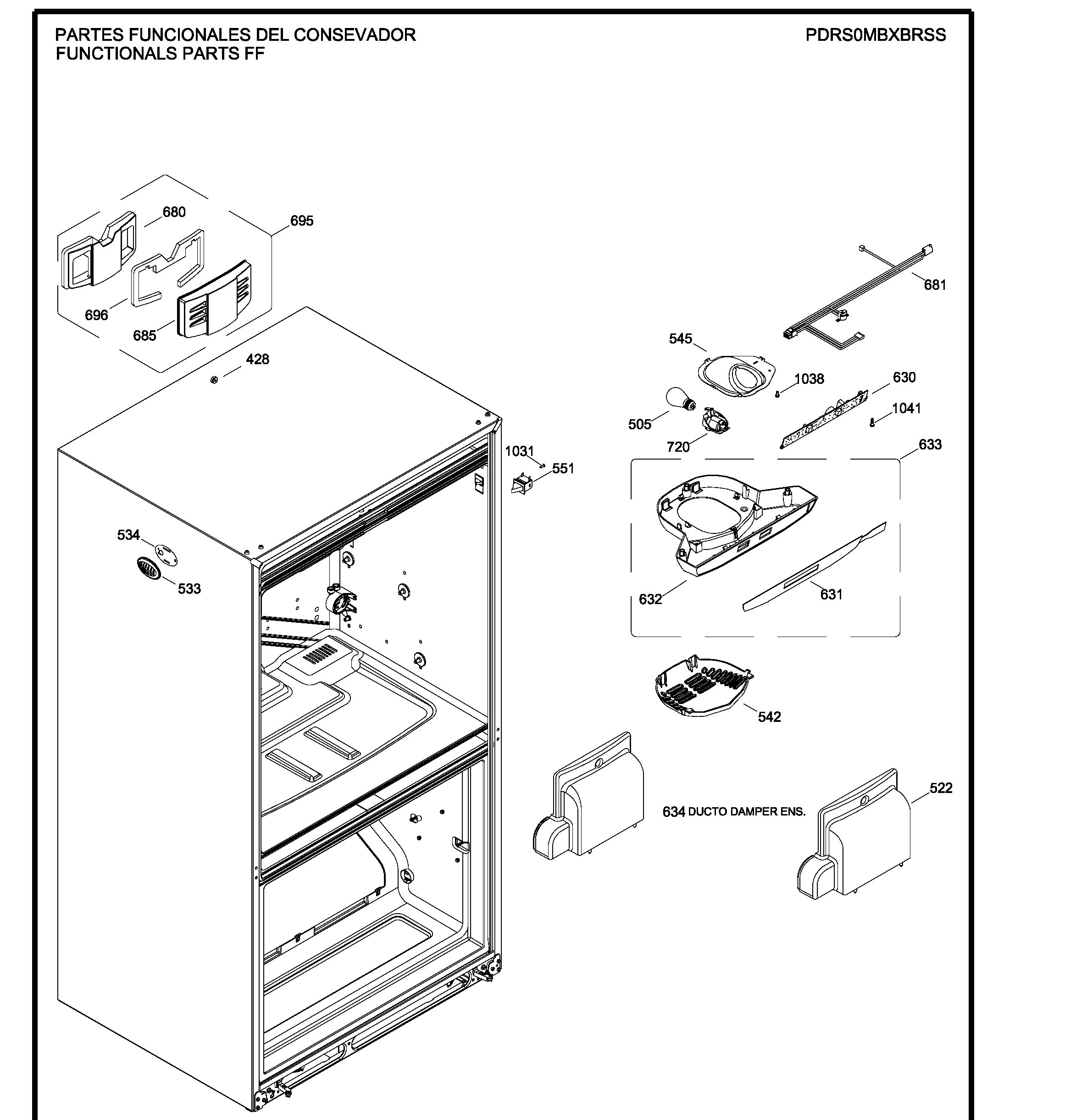 PDRS0MBXBRSS Exploded View 5 appliance exploded-view parts diagram