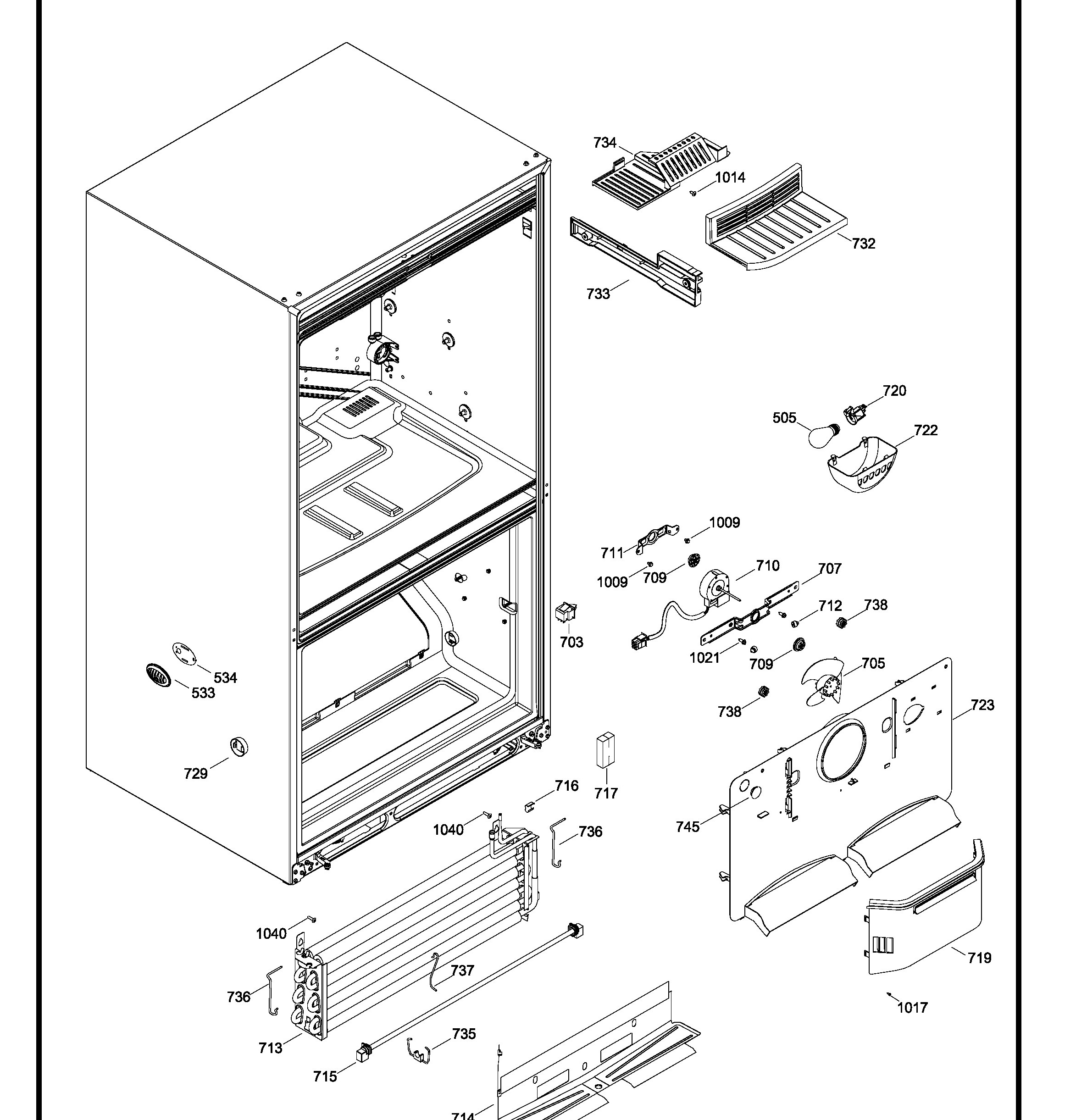PDRS0MBYILSS Exploded View 6 appliance exploded-view parts diagram