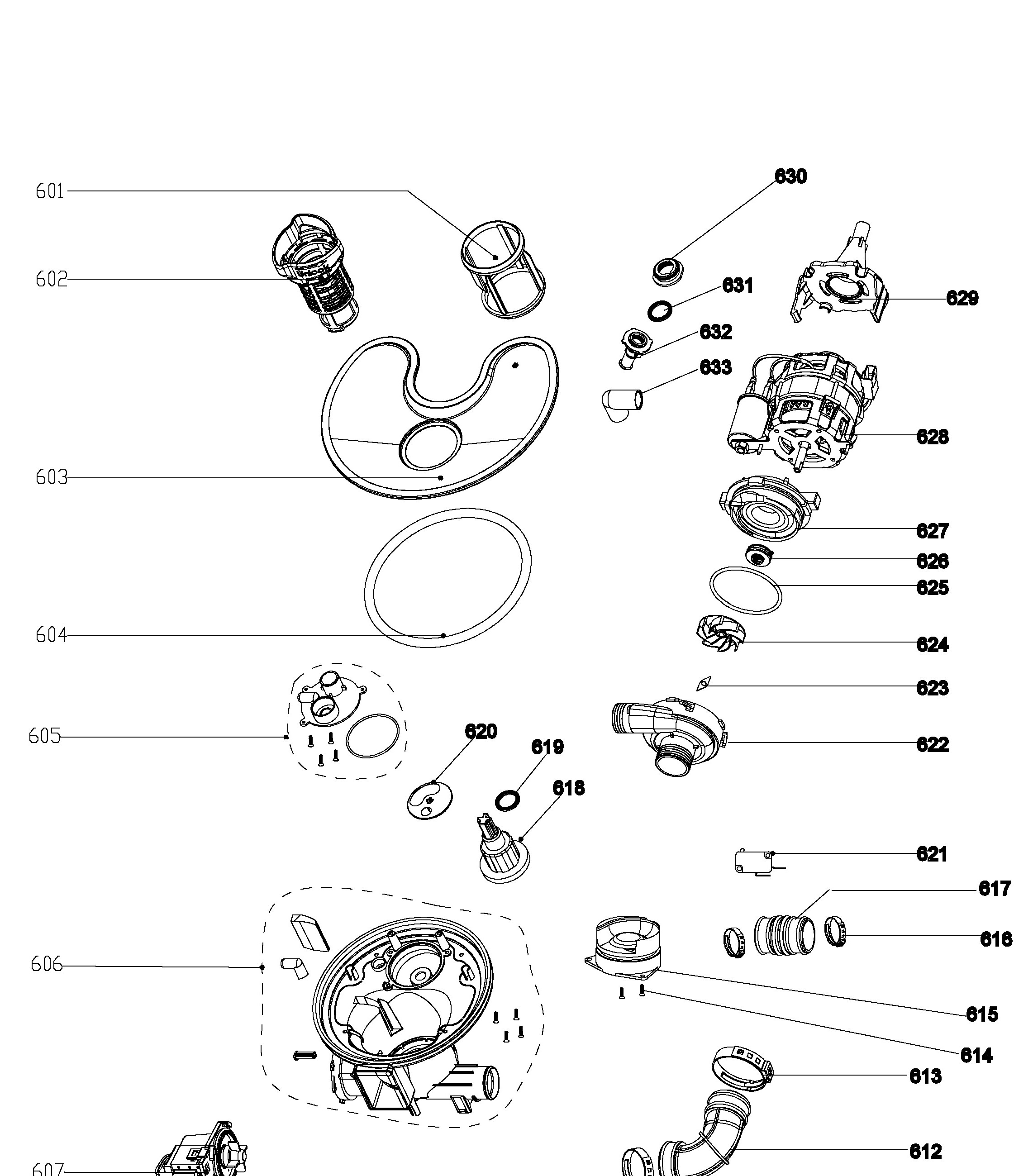 PDT660SSF2SS Exploded View 6 appliance exploded-view parts diagram