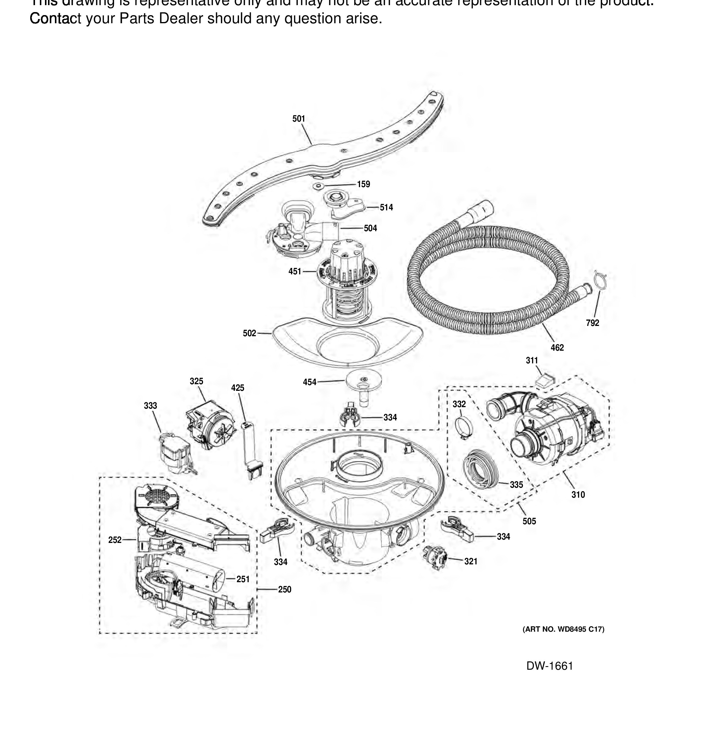 PDT785SYN2FS Exploded View 1 appliance exploded-view parts diagram