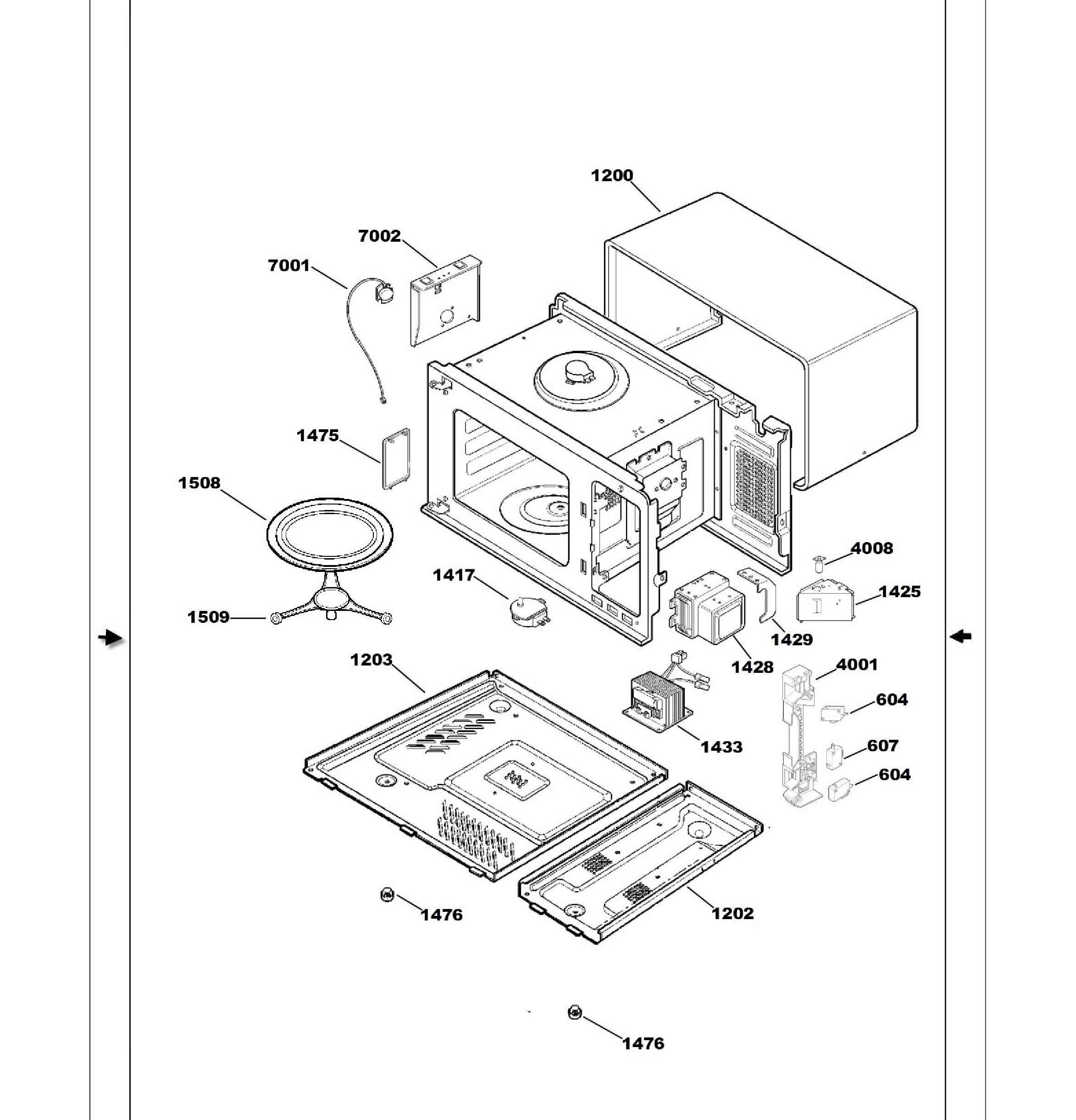 PEB2060SM1SS Exploded View 2 appliance exploded-view parts diagram