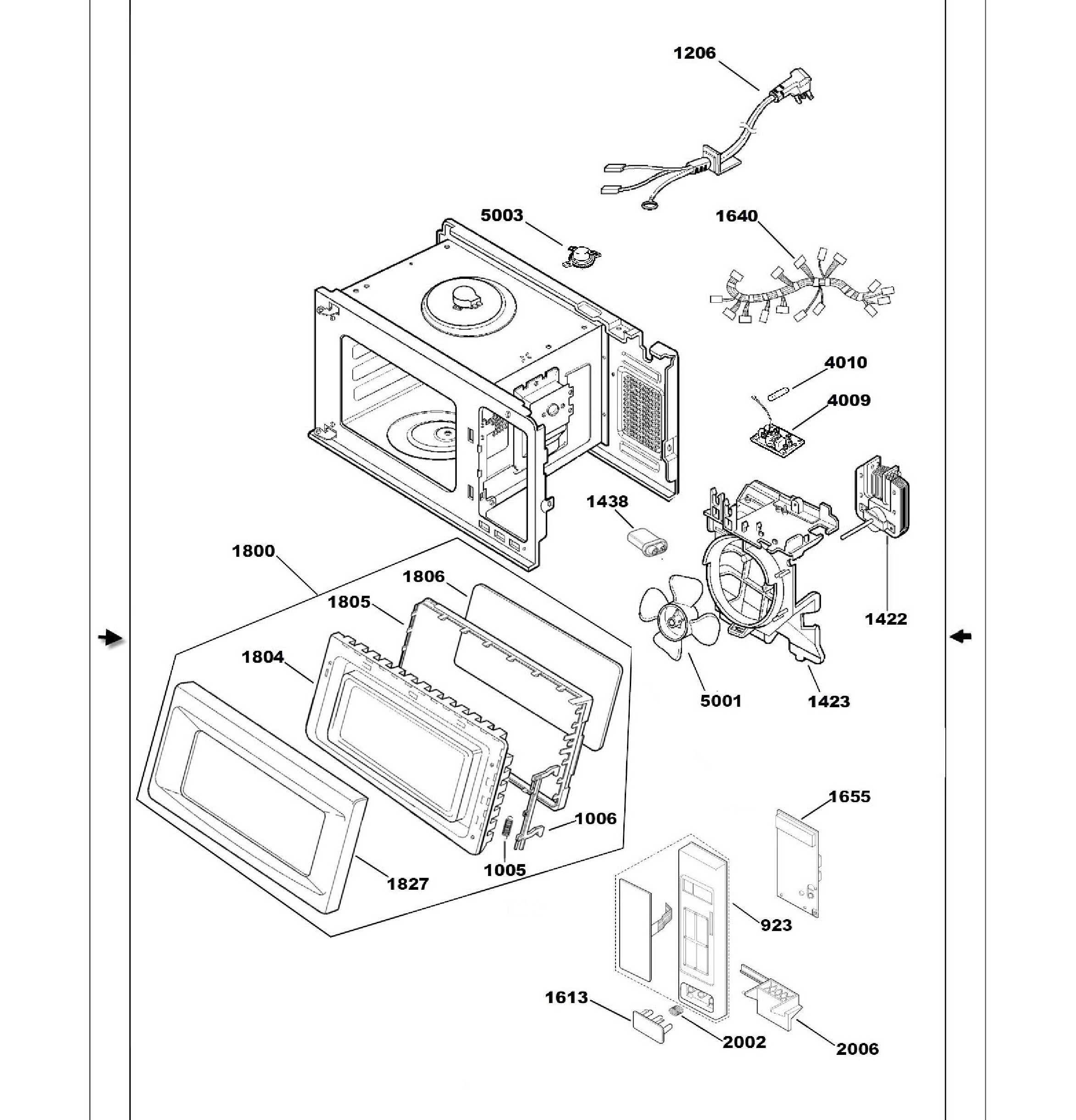 PEB2060SM1SS Exploded View 1 appliance exploded-view parts diagram