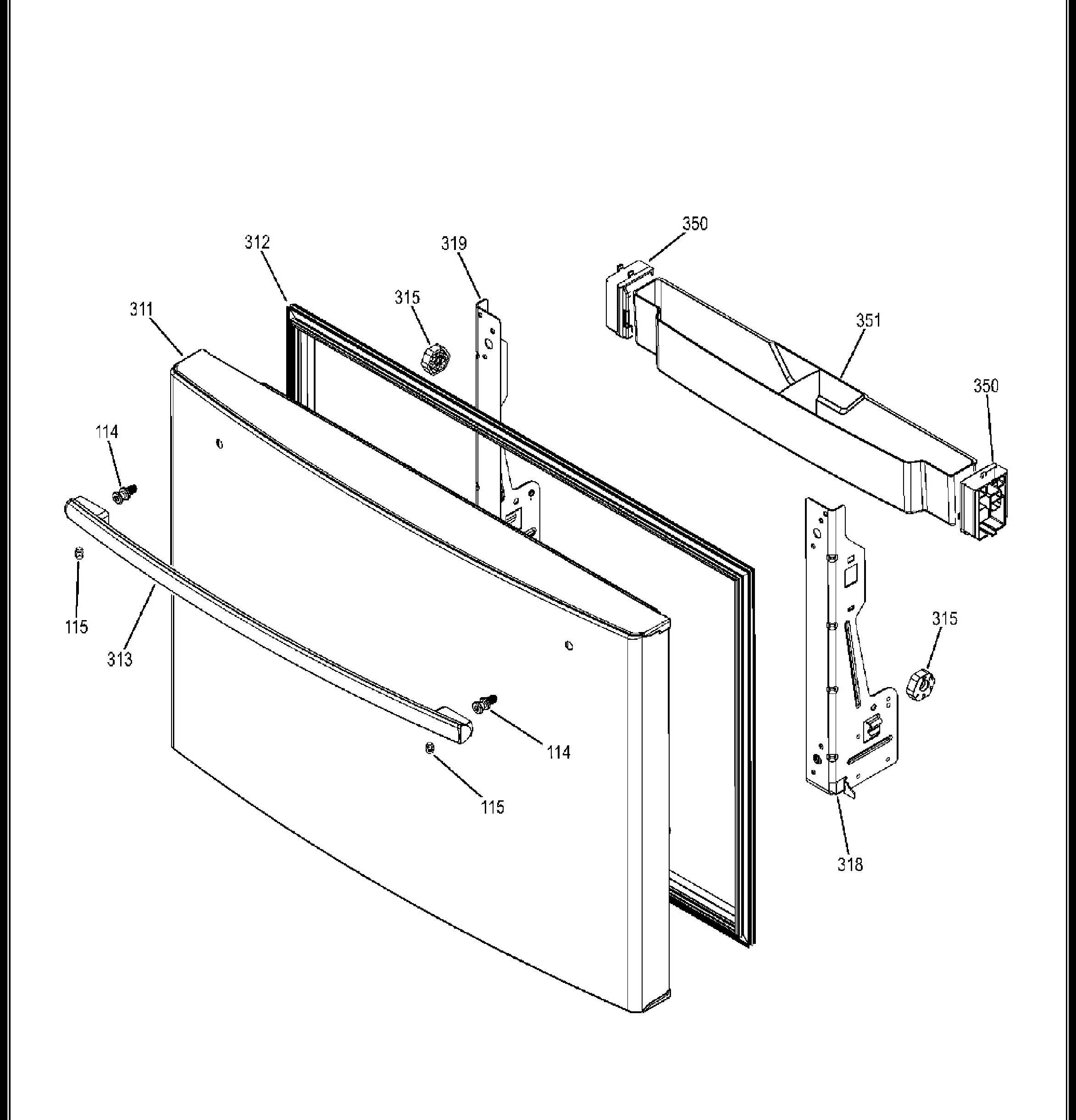 PFE29PSDASS Exploded View 1 appliance exploded-view parts diagram