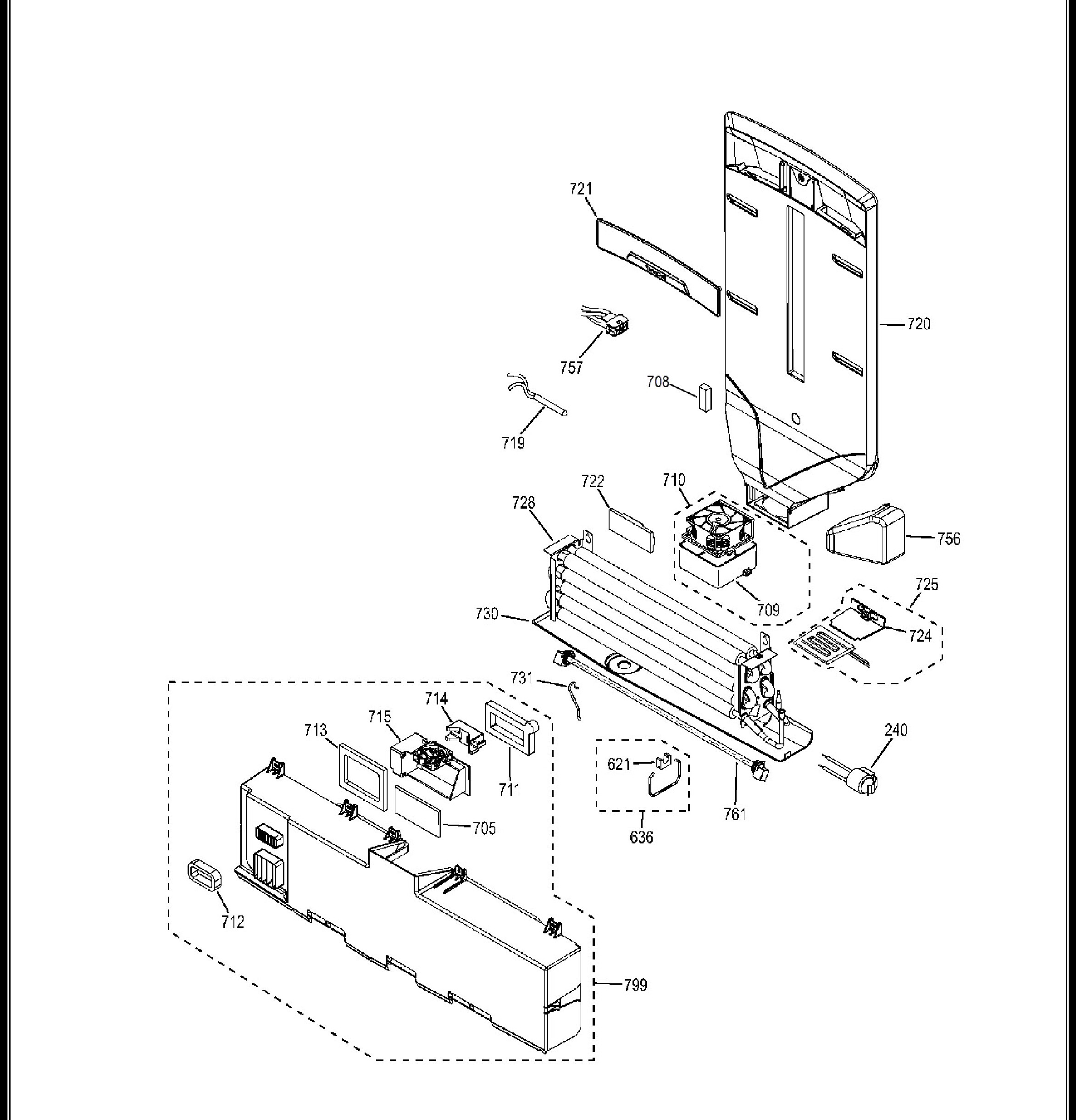 PFE29PSDASS Exploded View 8 appliance exploded-view parts diagram