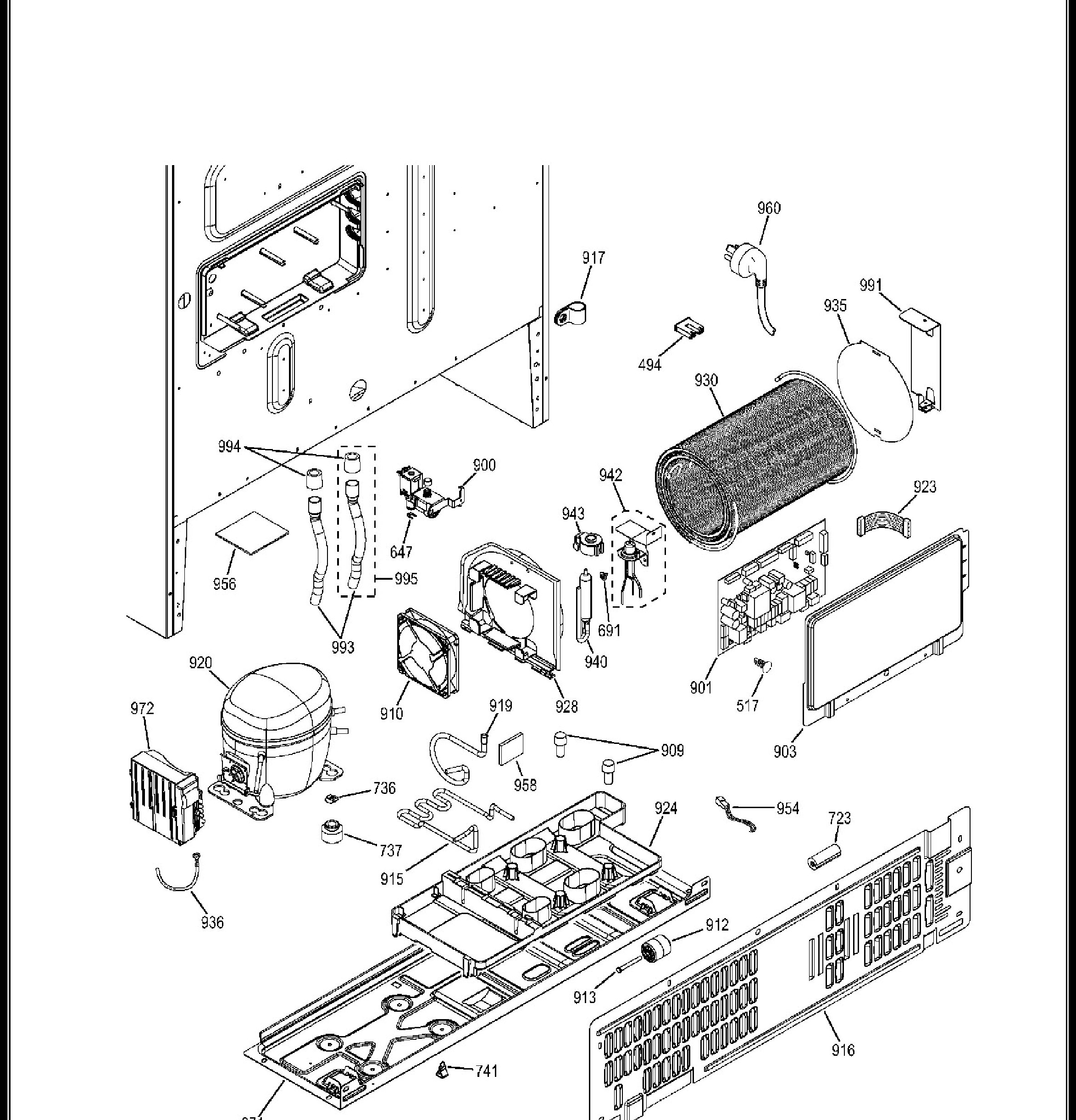 PFE29PSDASS Exploded View 2 appliance exploded-view parts diagram