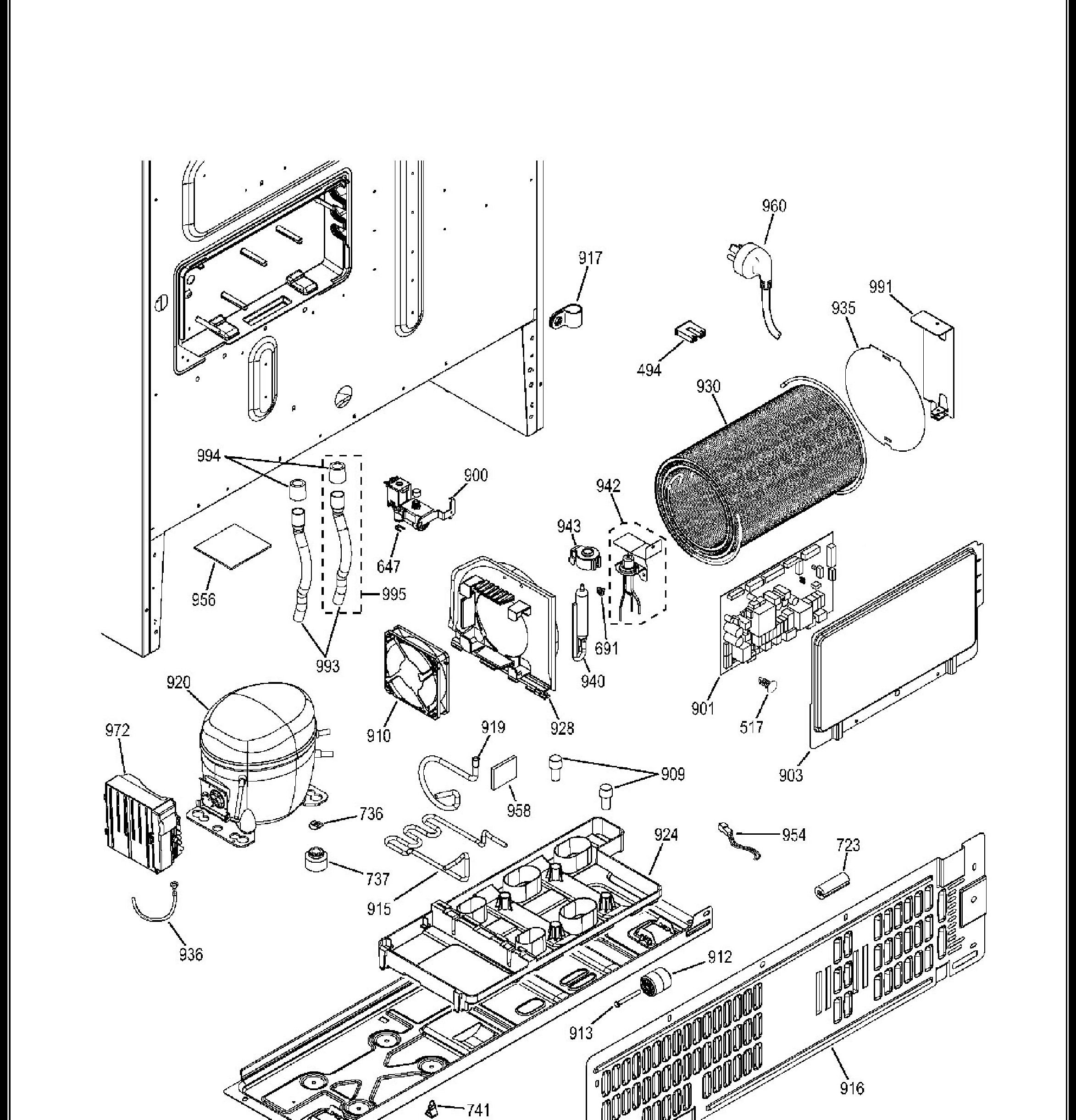 PFE29PSDBSS Exploded View 2 appliance exploded-view parts diagram