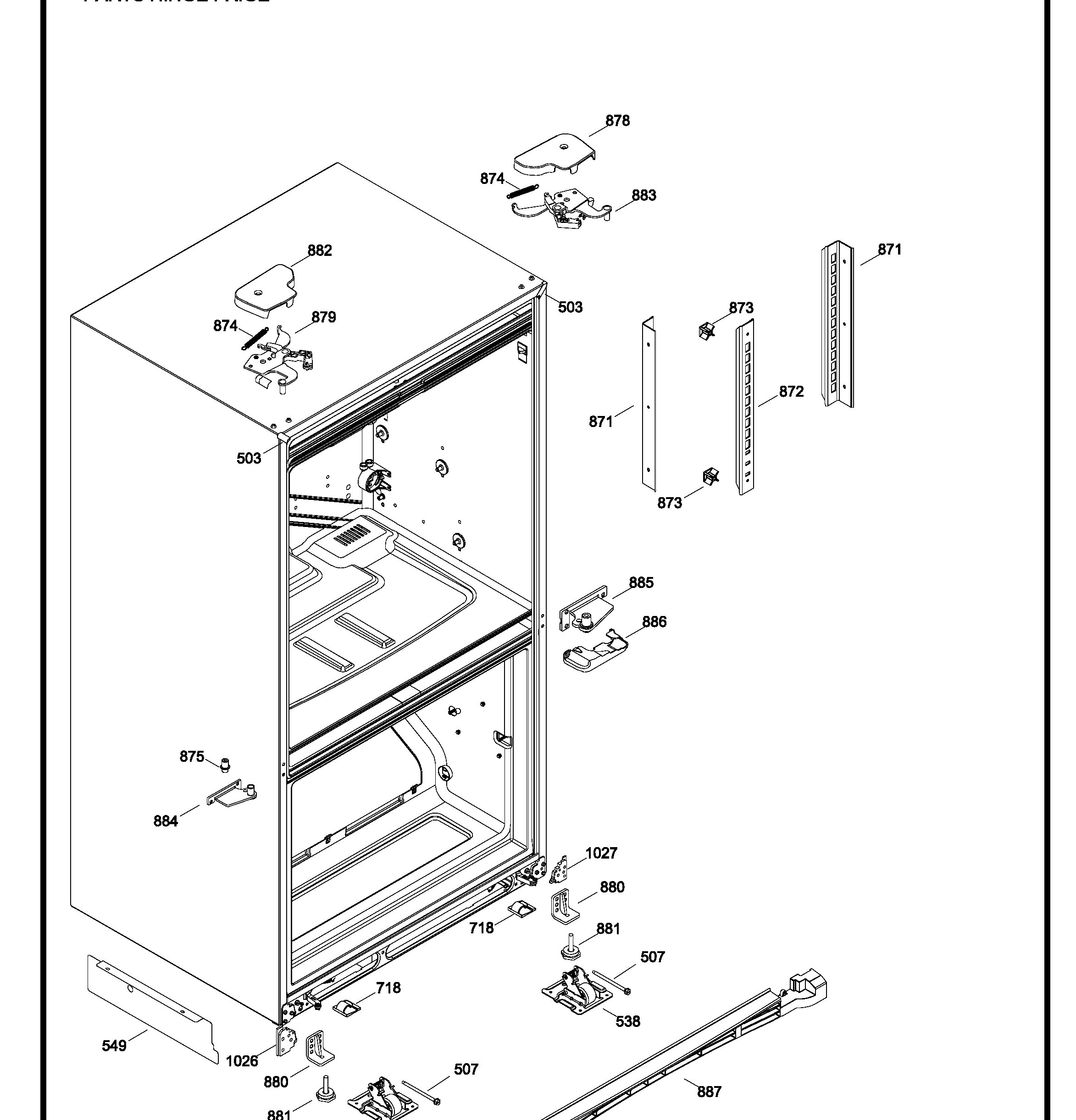 PFPS5MJZIDSS Exploded View 8 appliance exploded-view parts diagram