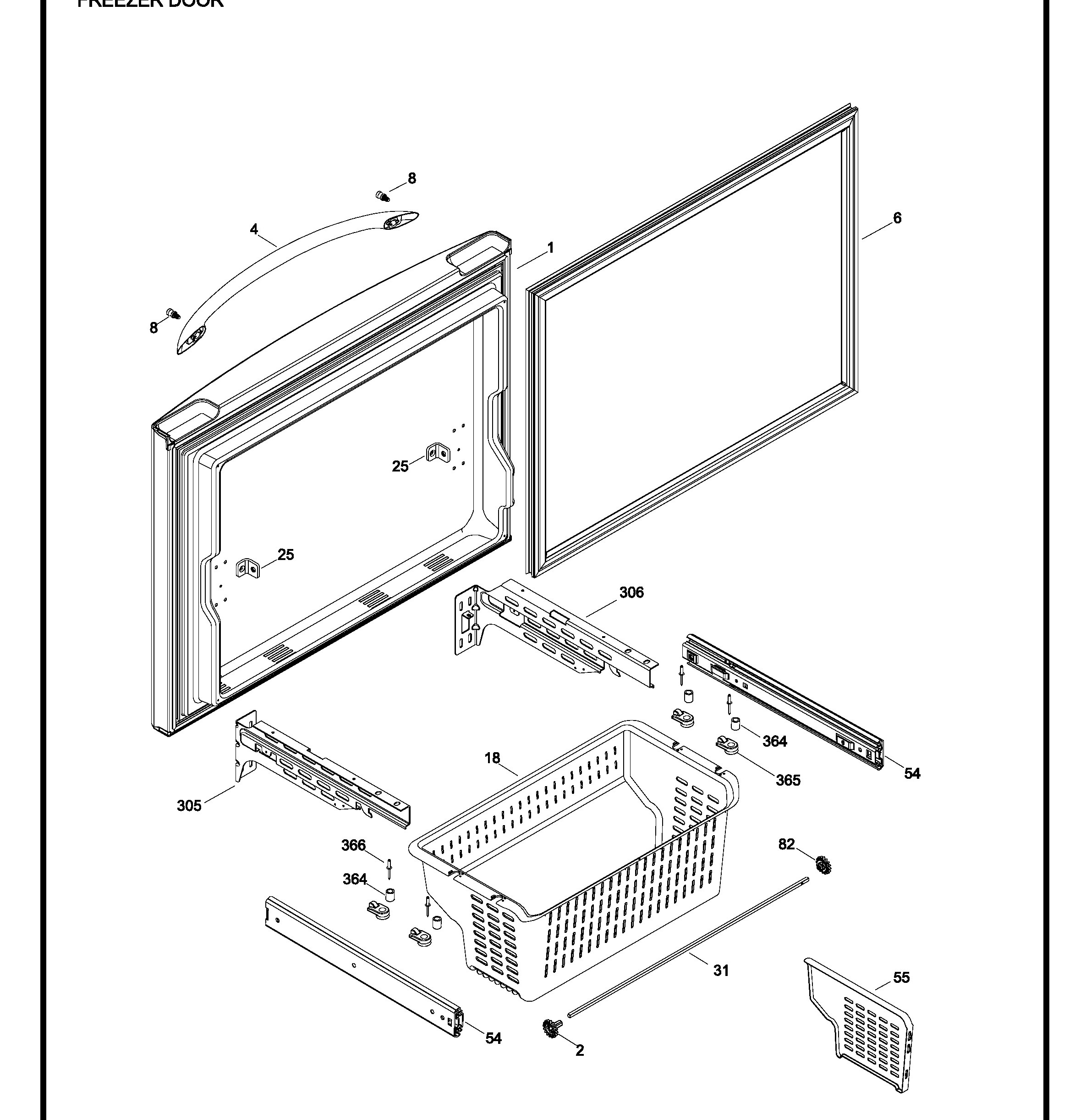 PFPS5MJZIDSS Exploded View 1 appliance exploded-view parts diagram