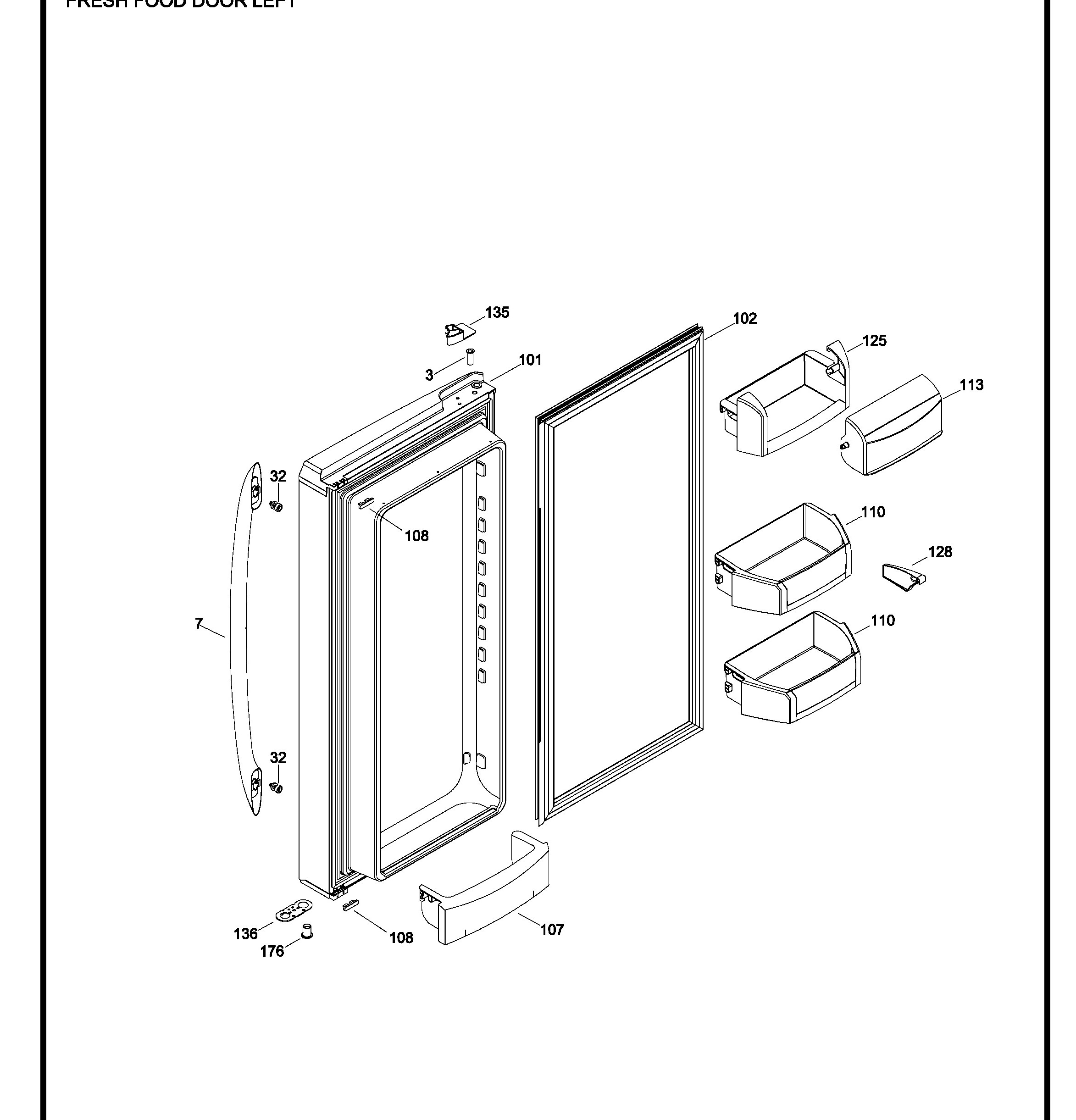 PFPS5MJZIDSS Exploded View 2 appliance exploded-view parts diagram