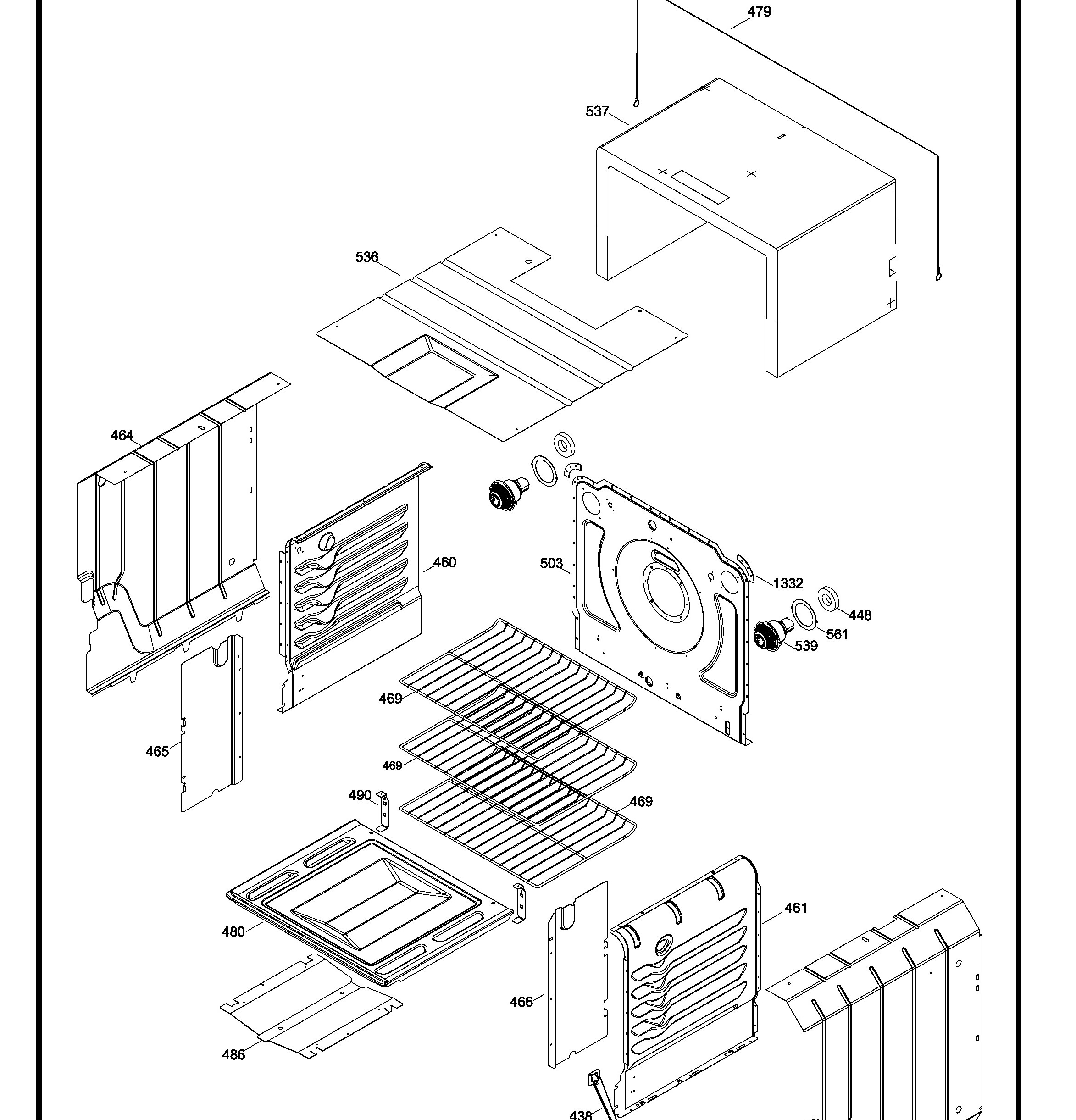 PGB930SET1SS Exploded View 3 appliance exploded-view parts diagram