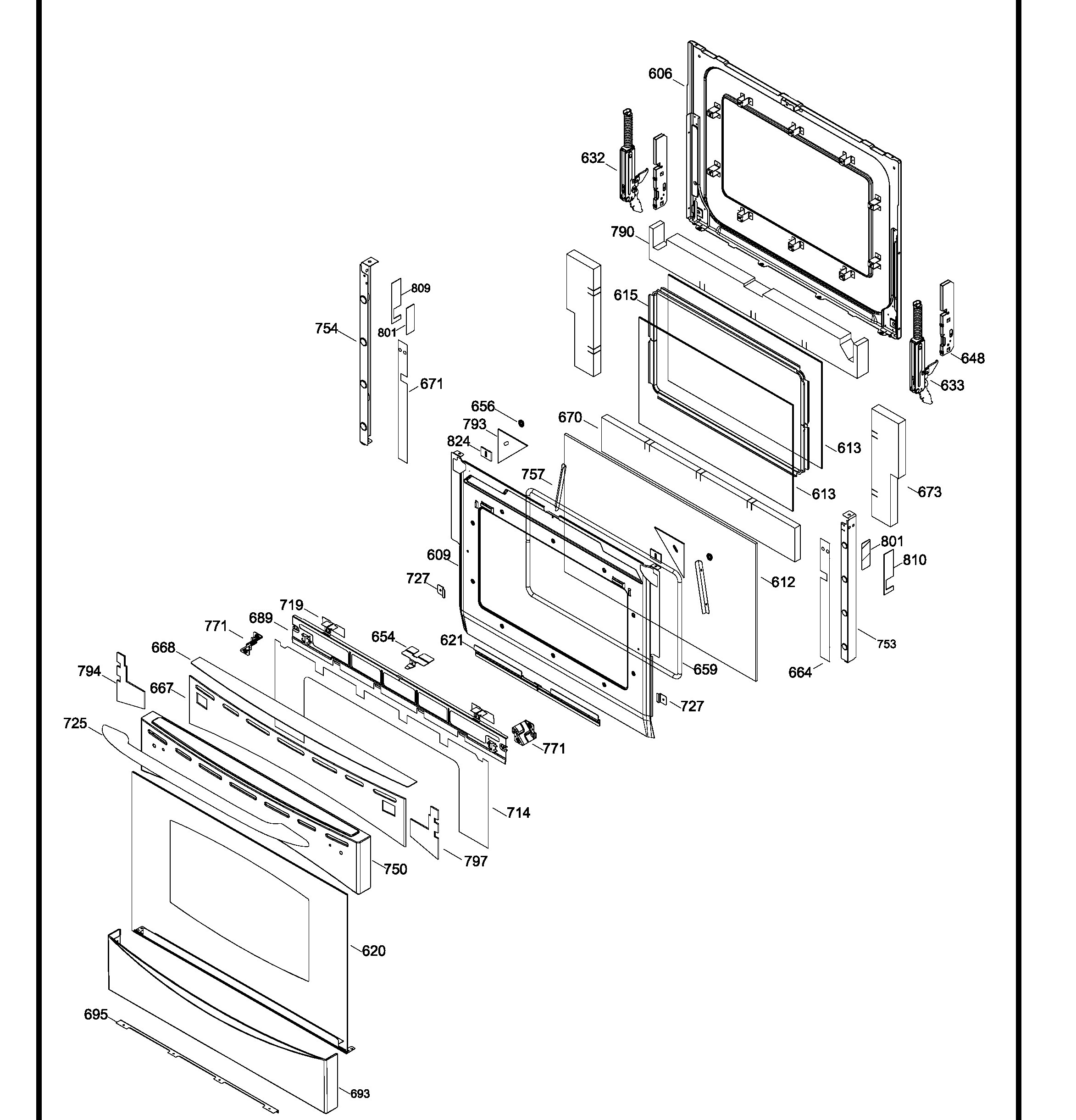 PGB930SET1SS Exploded View 6 appliance exploded-view parts diagram