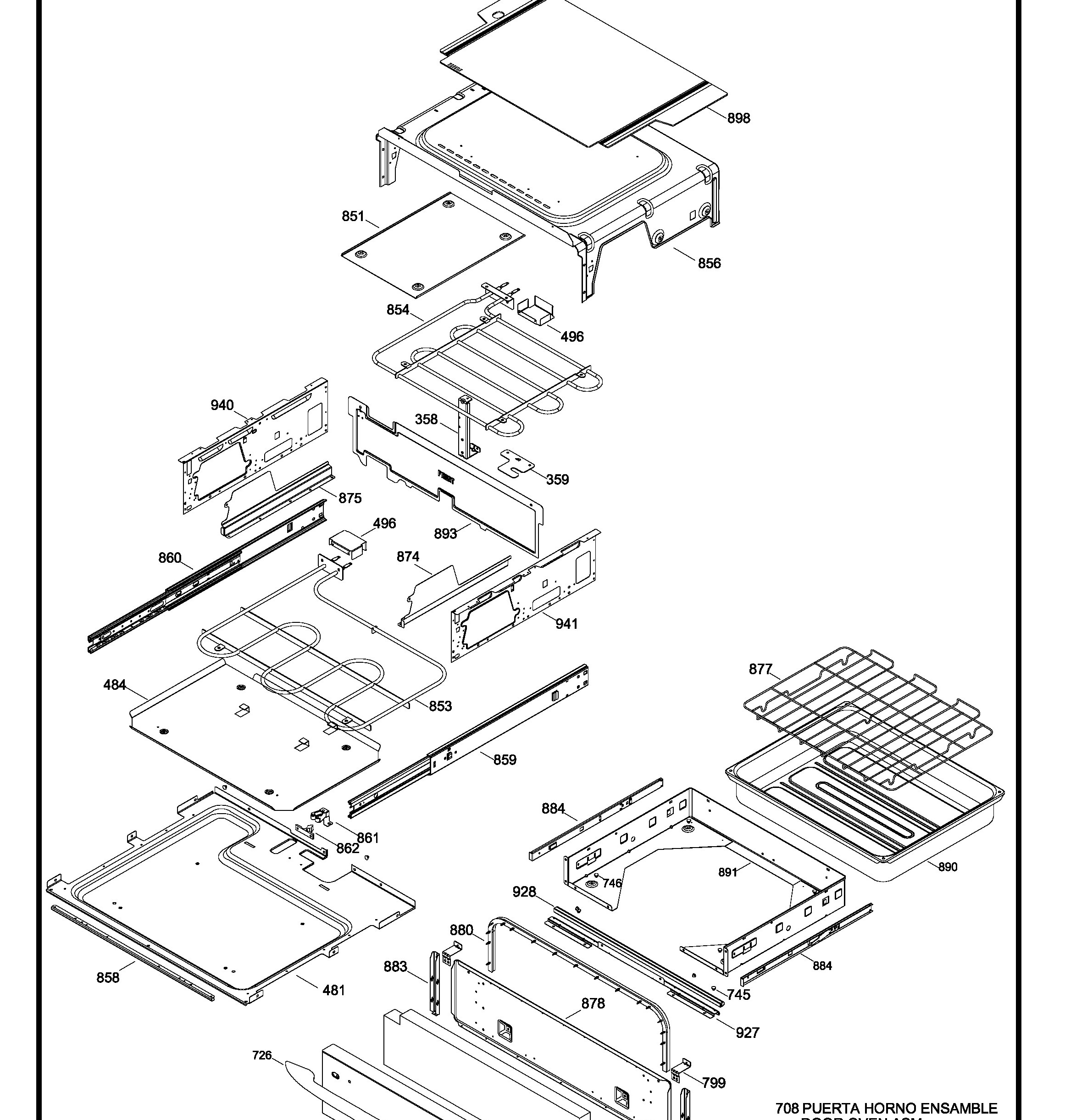 PGB930SET1SS Exploded View 5 appliance exploded-view parts diagram