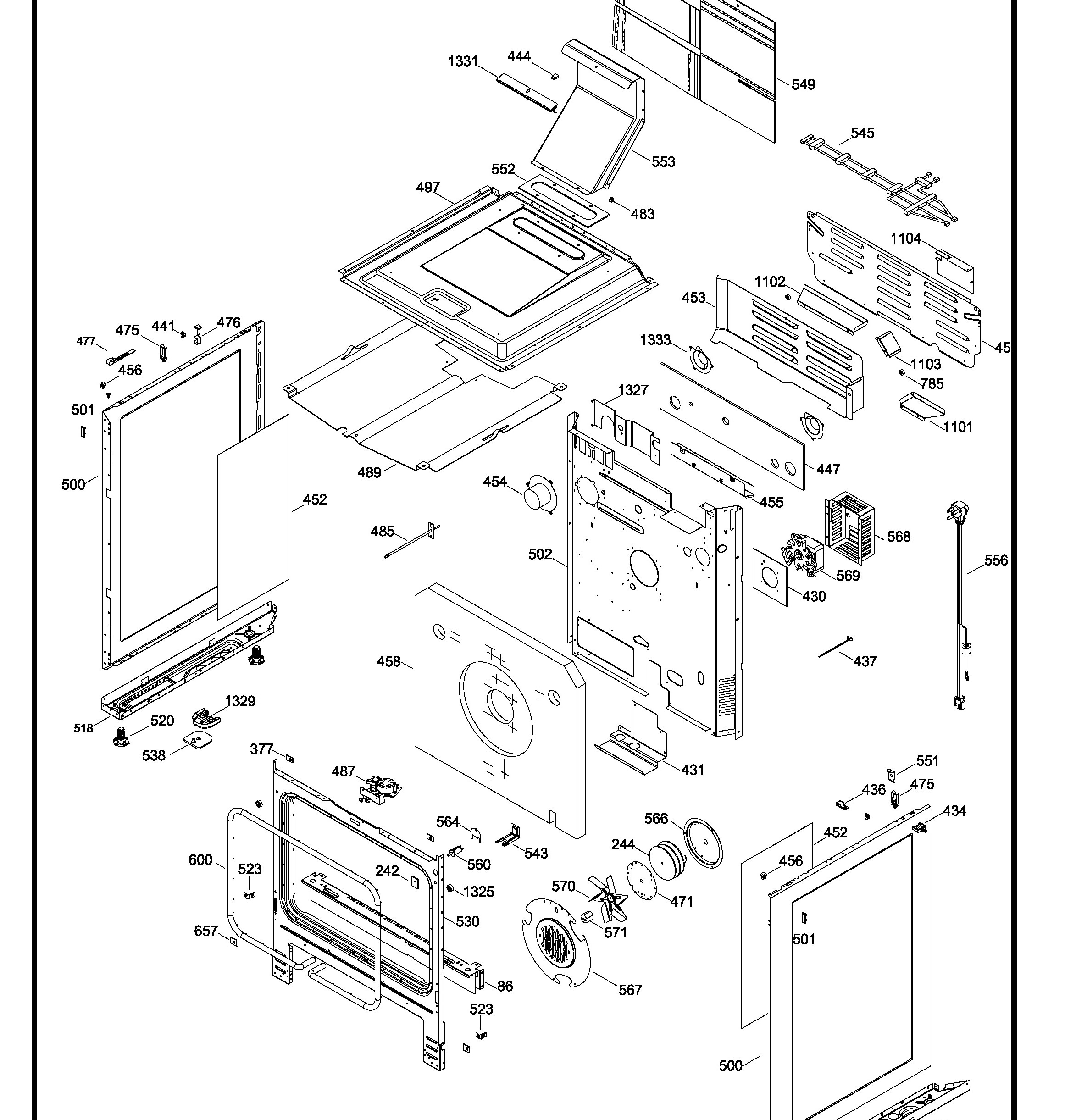 PGB930SET1SS Exploded View 4 appliance exploded-view parts diagram