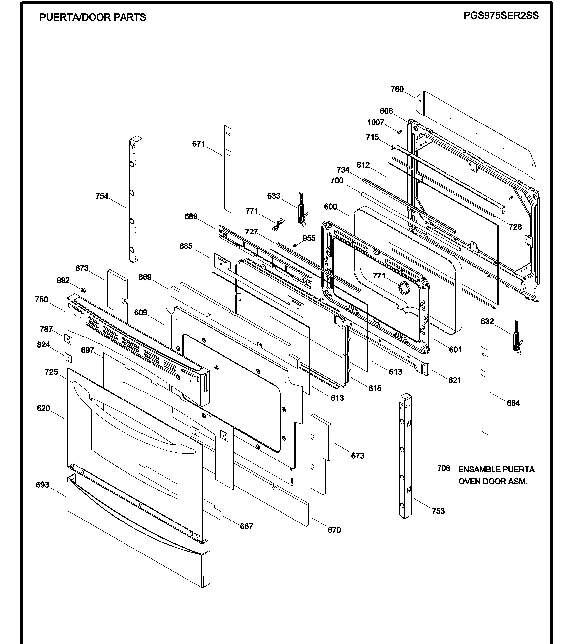 PGS975SER2SS Exploded View 4 appliance exploded-view parts diagram