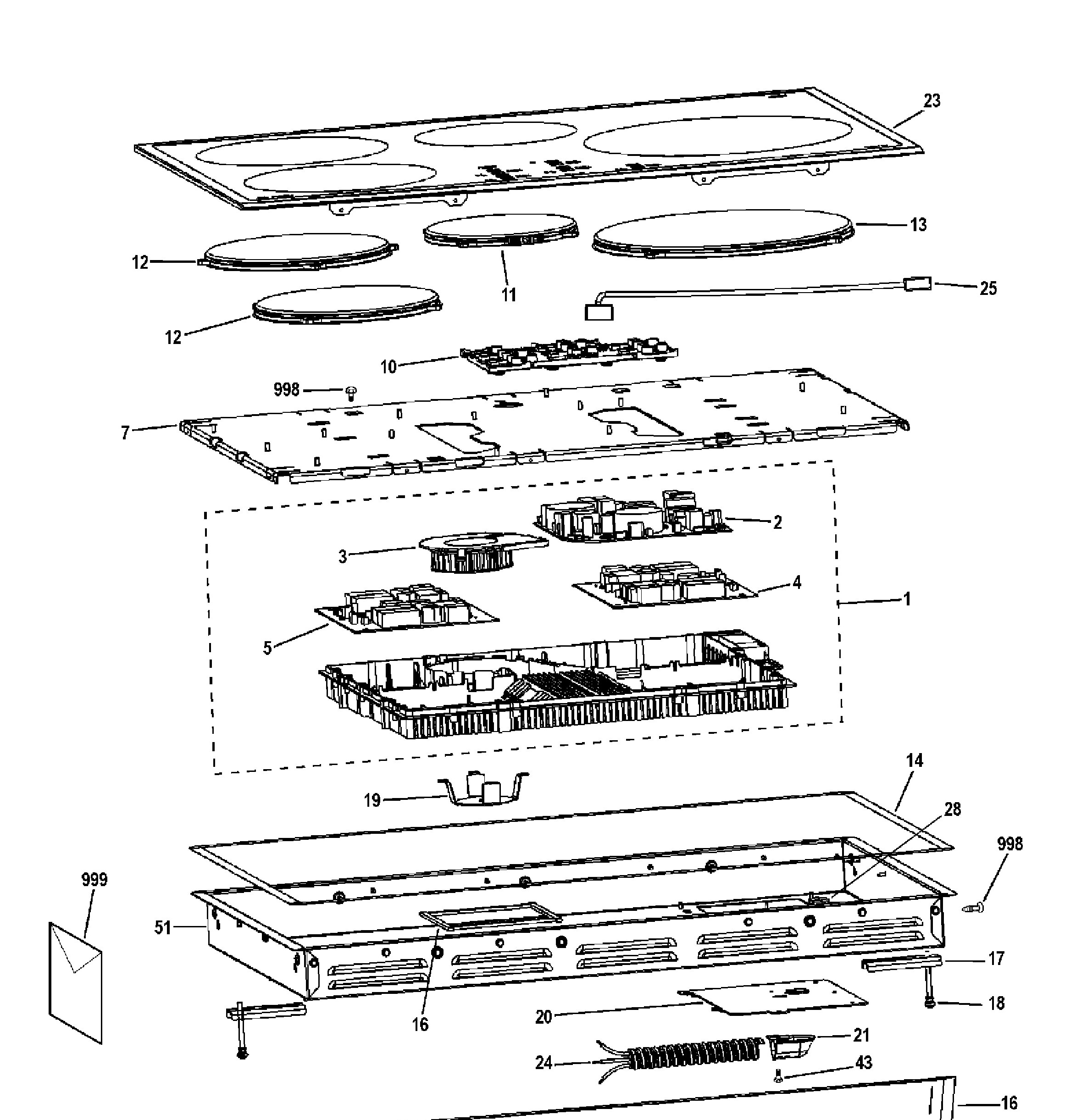 PHP900DM2BB Exploded View 1 appliance exploded-view parts diagram