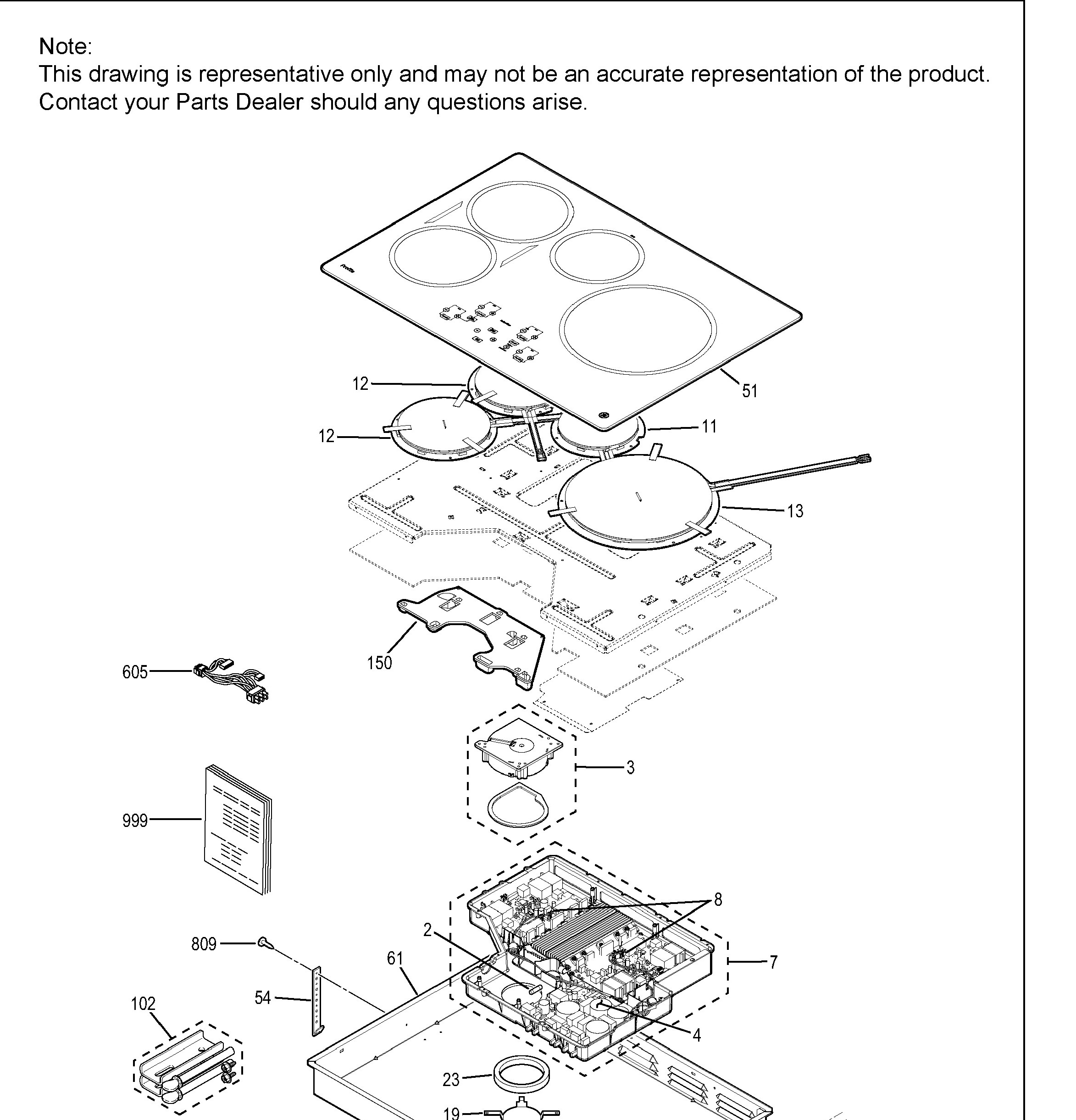 PHP9030DJ2BB Exploded View 1 appliance exploded-view parts diagram