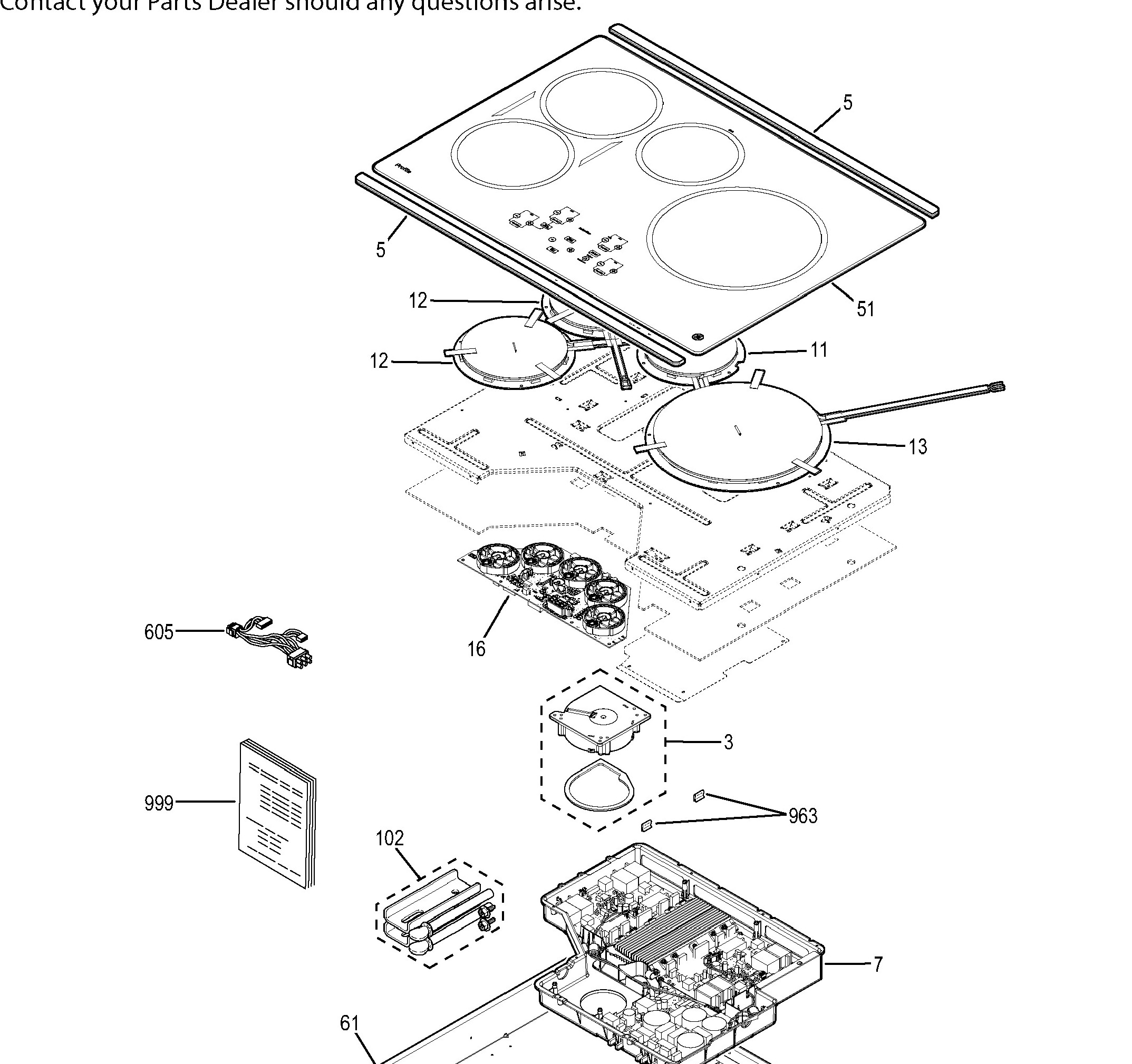 PHP9030SJ1SS Exploded View 1 appliance exploded-view parts diagram