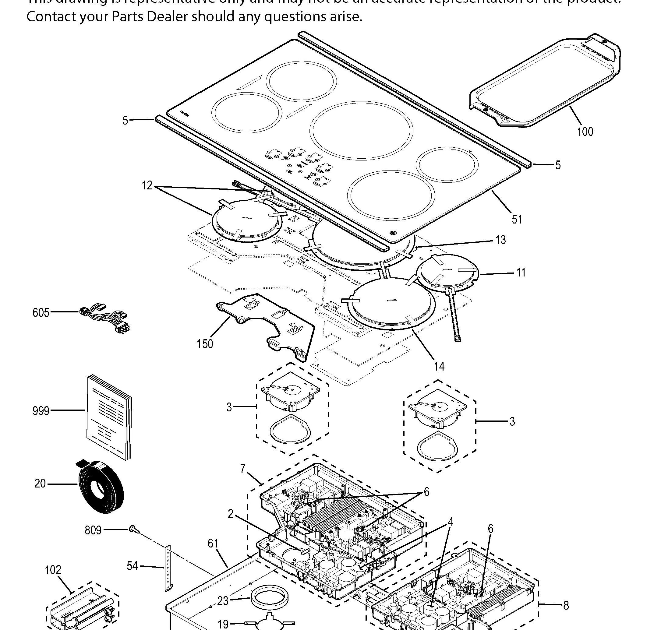 PHP9036SJ2SS Exploded View 1 appliance exploded-view parts diagram