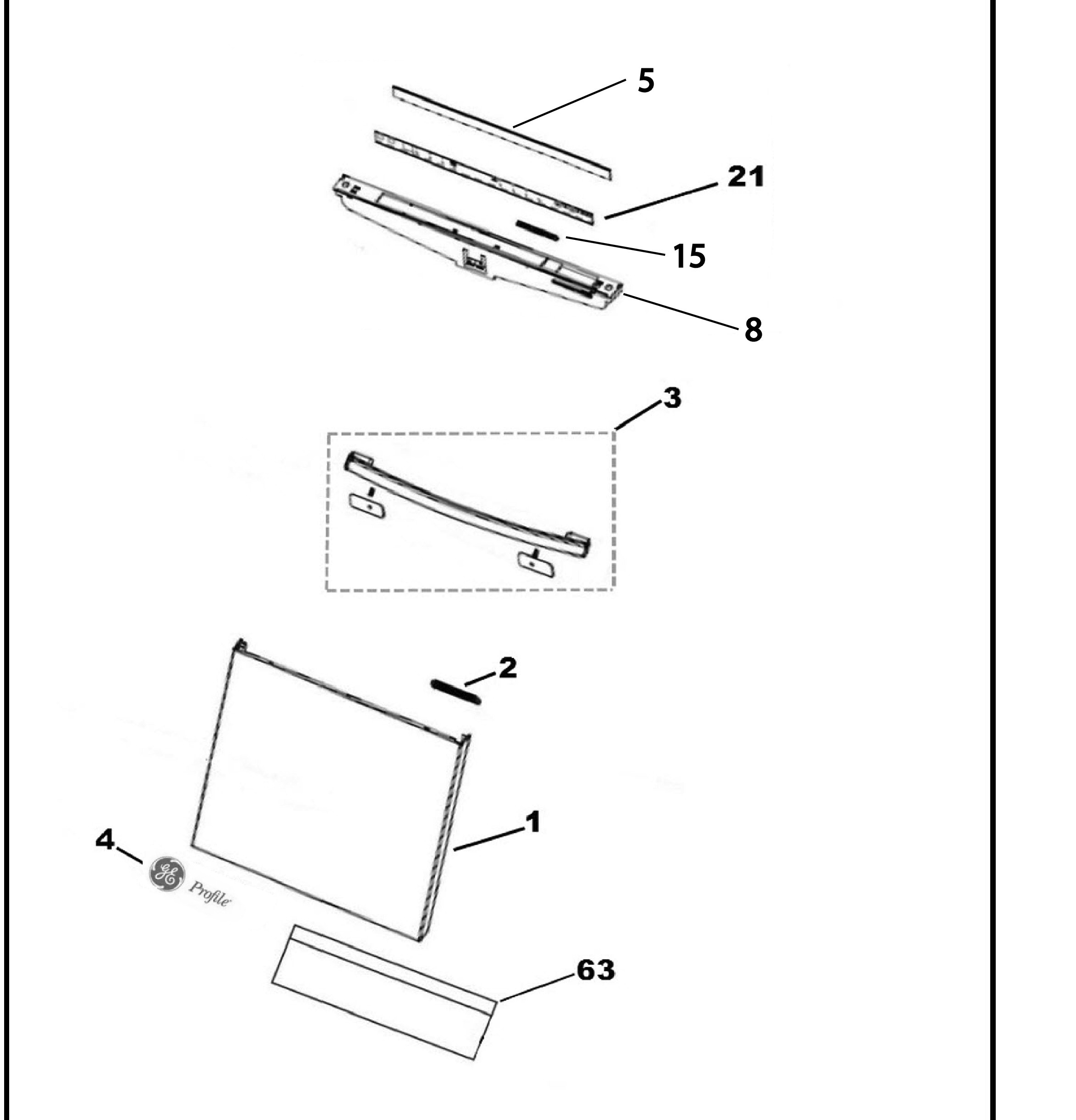PLV1817XSS Exploded View 1 appliance exploded-view parts diagram