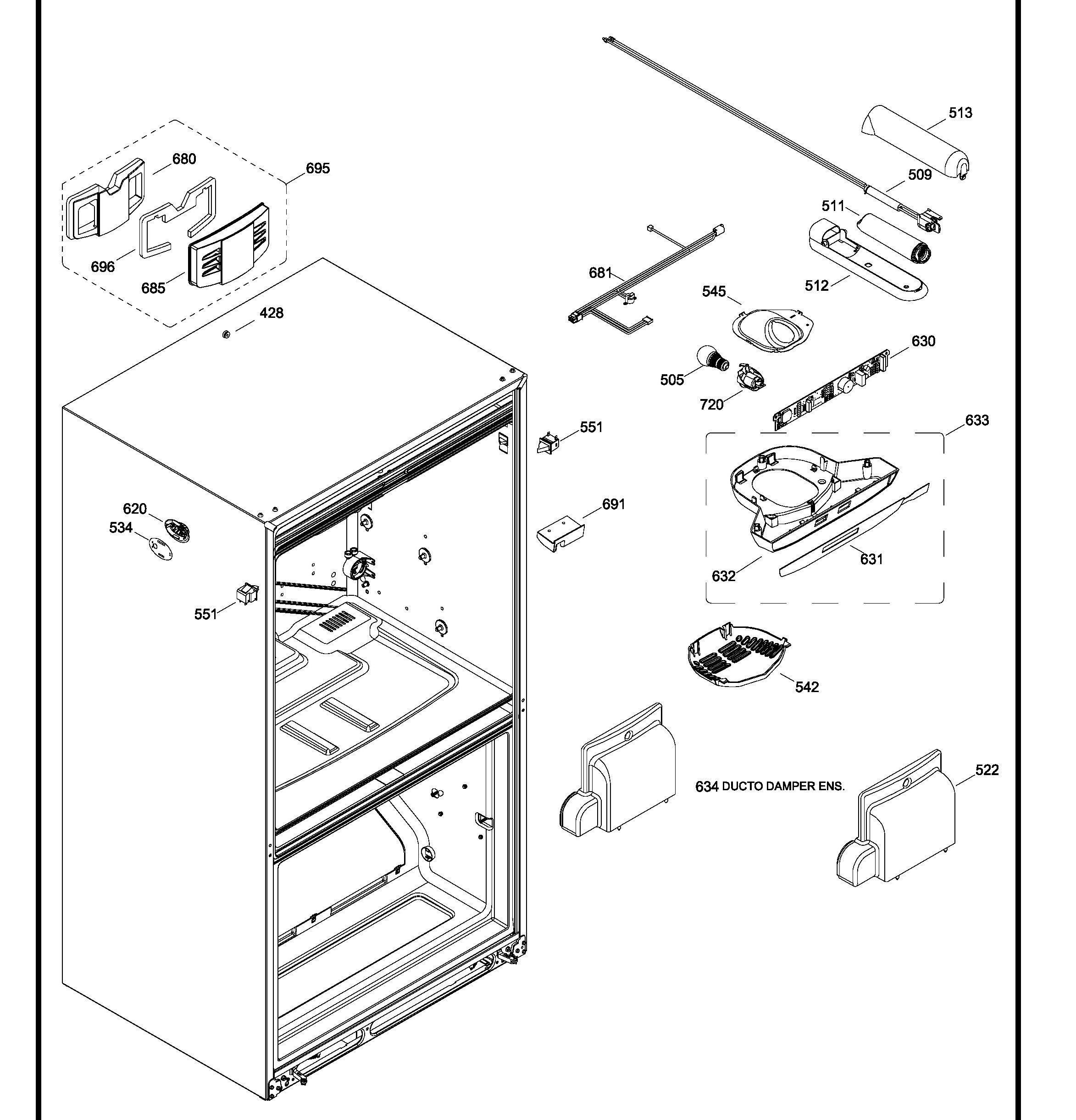 PNR20KSEAFES Exploded View 8 appliance exploded-view parts diagram