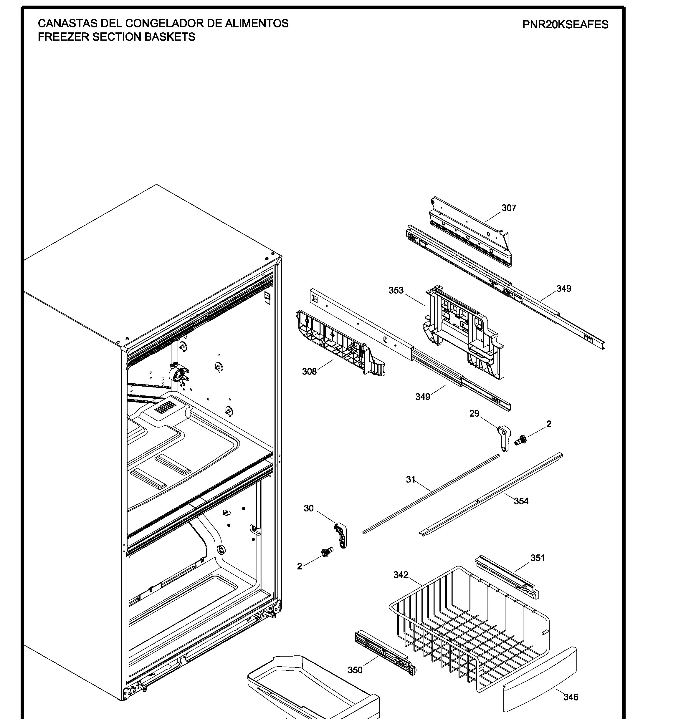 PNR20KSEAFES Exploded View 7 appliance exploded-view parts diagram