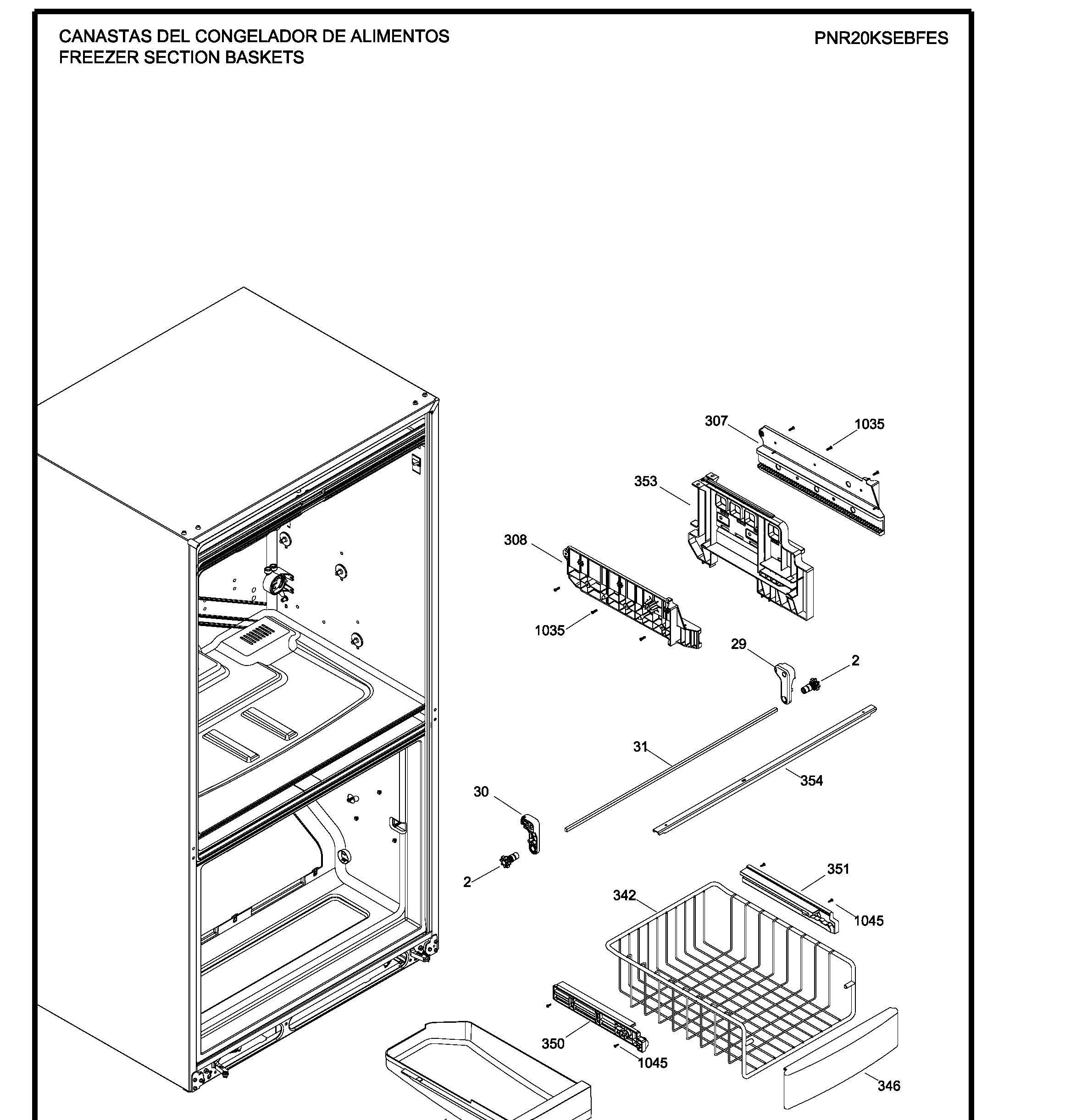 PNR20KSEBFES Exploded View 5 appliance exploded-view parts diagram