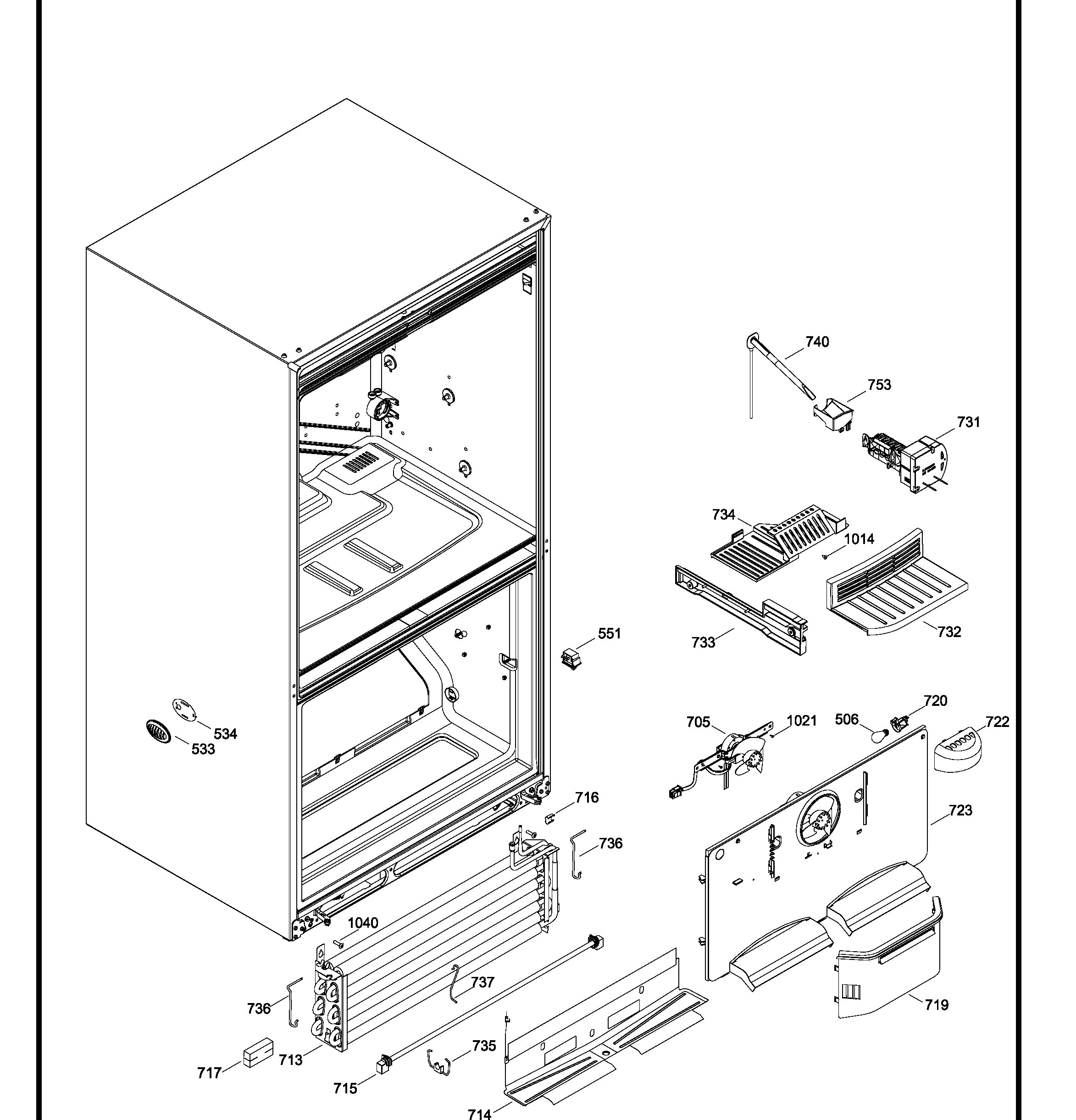 PNR20KSEBFES Exploded View 7 appliance exploded-view parts diagram