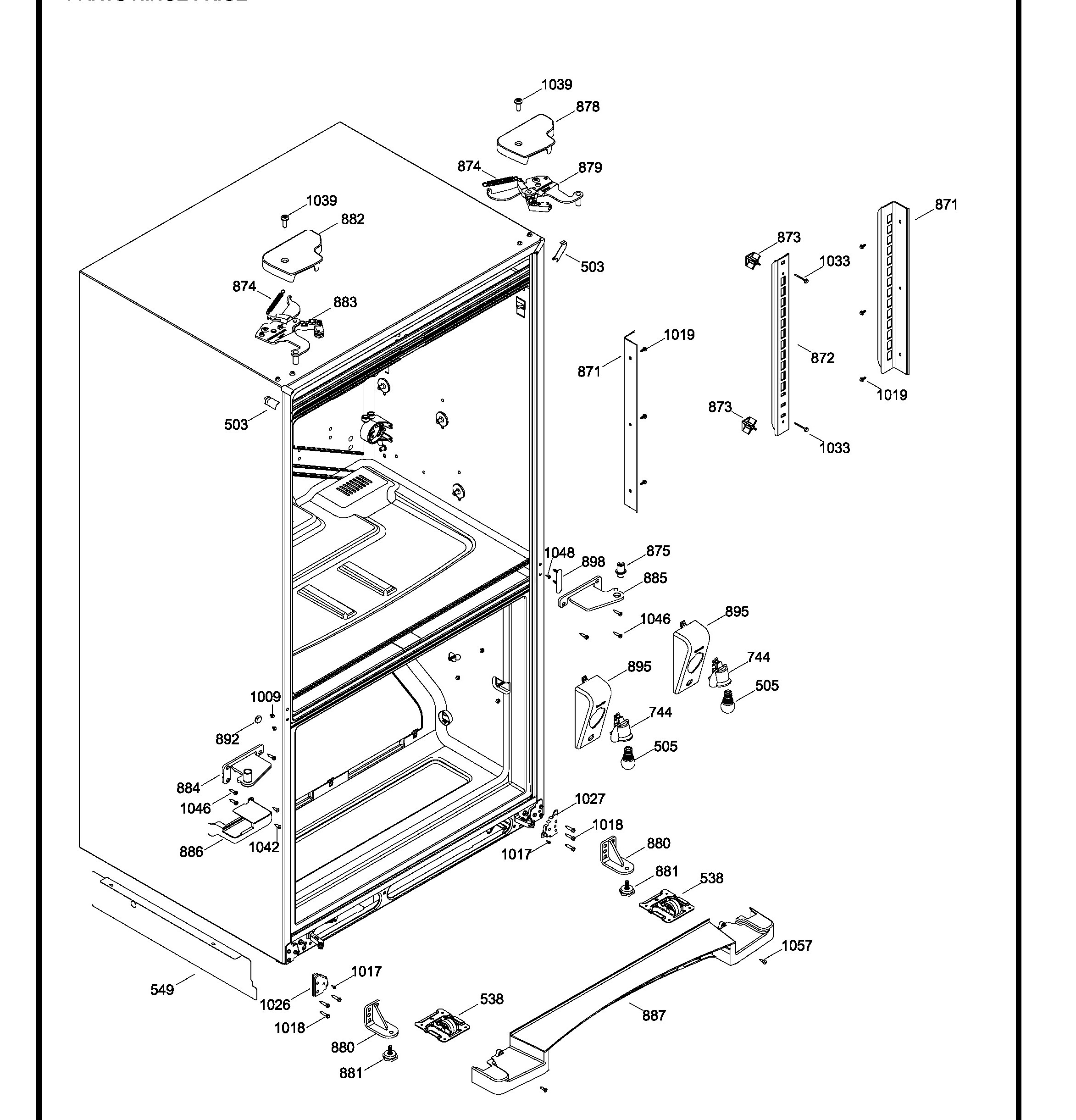PNR20KSEBFES Exploded View 8 appliance exploded-view parts diagram