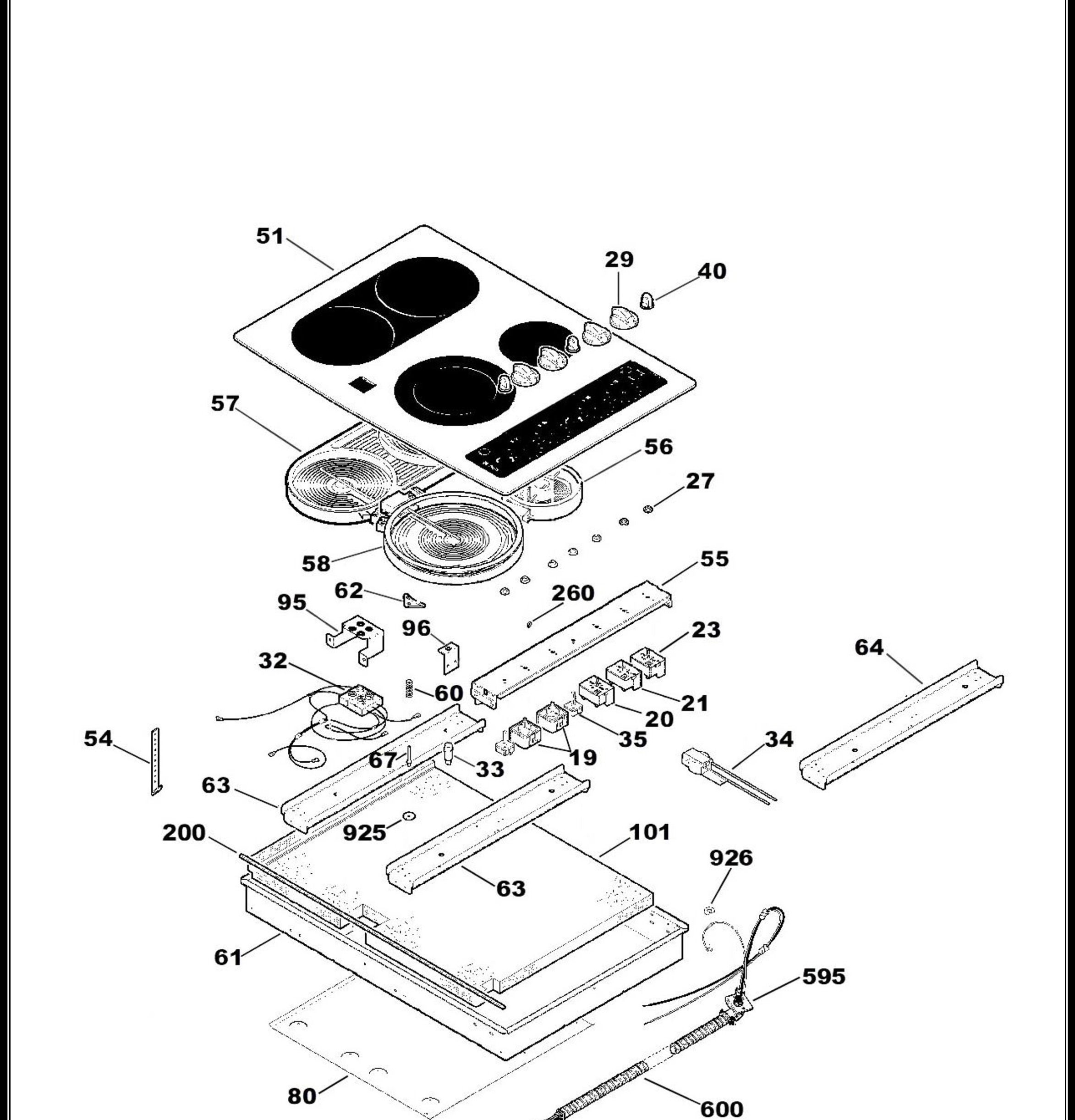 PP932SM3SS Exploded View 1 appliance exploded-view parts diagram