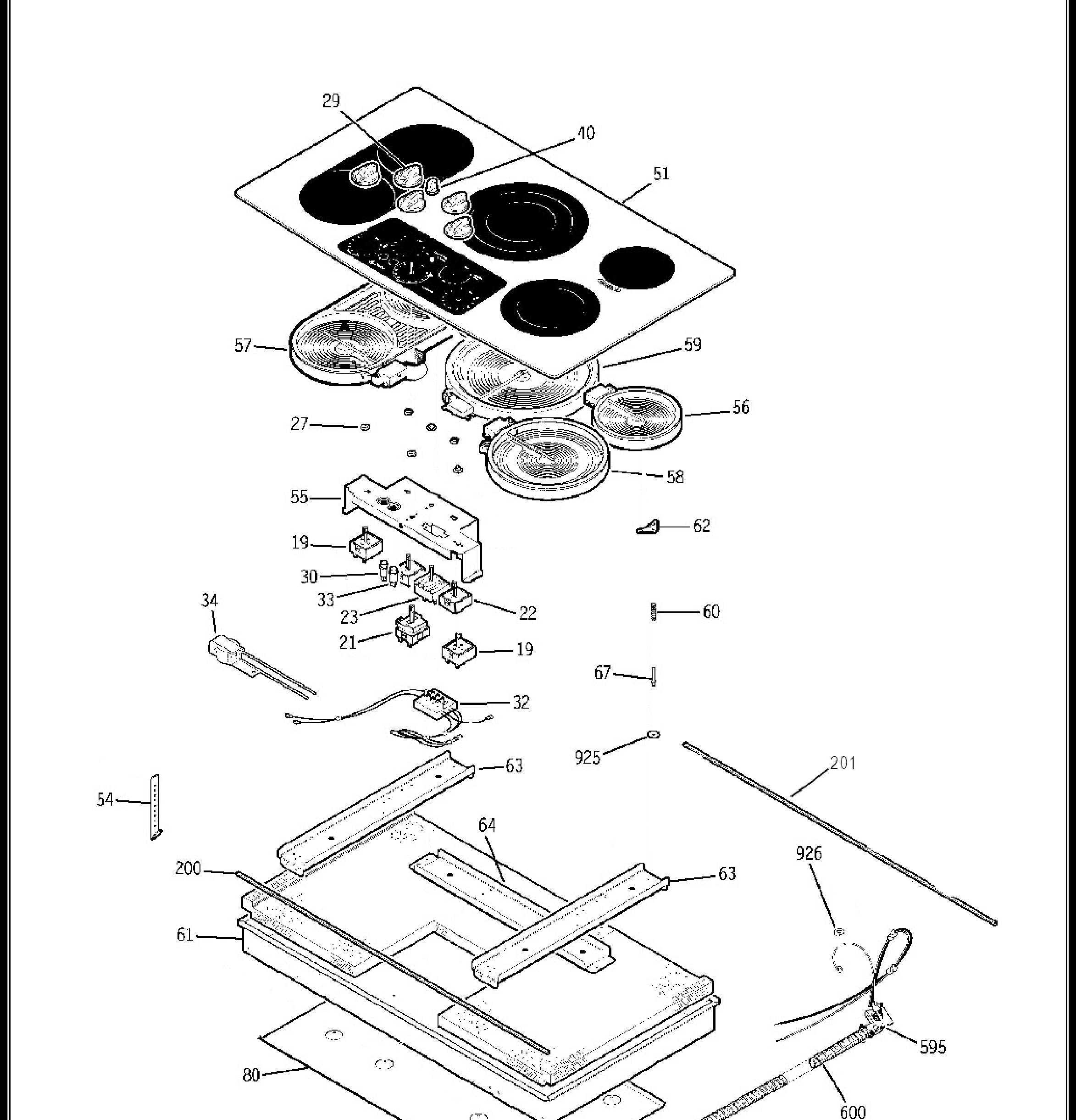 PP962SM1SS Exploded View 1 appliance exploded-view parts diagram