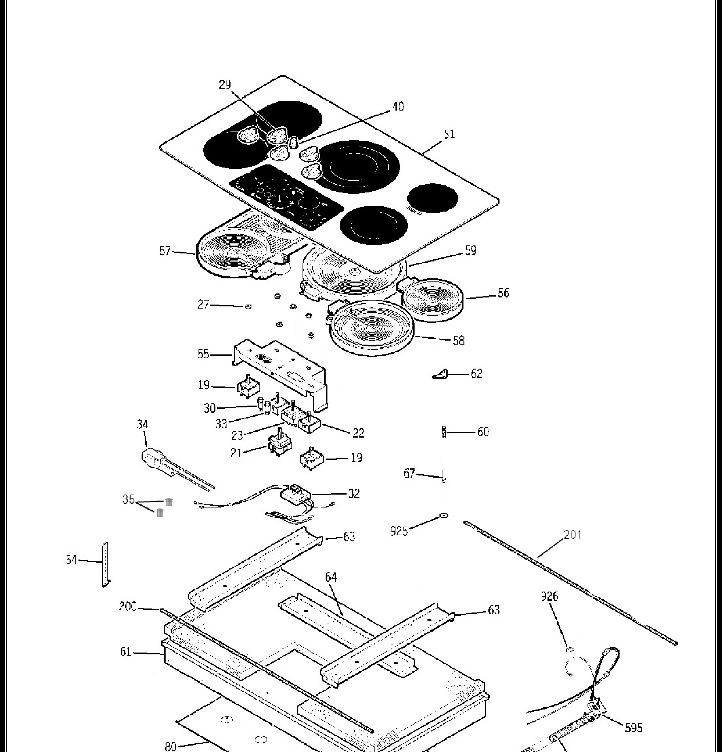 PP962SM2SS Exploded View 1 appliance exploded-view parts diagram