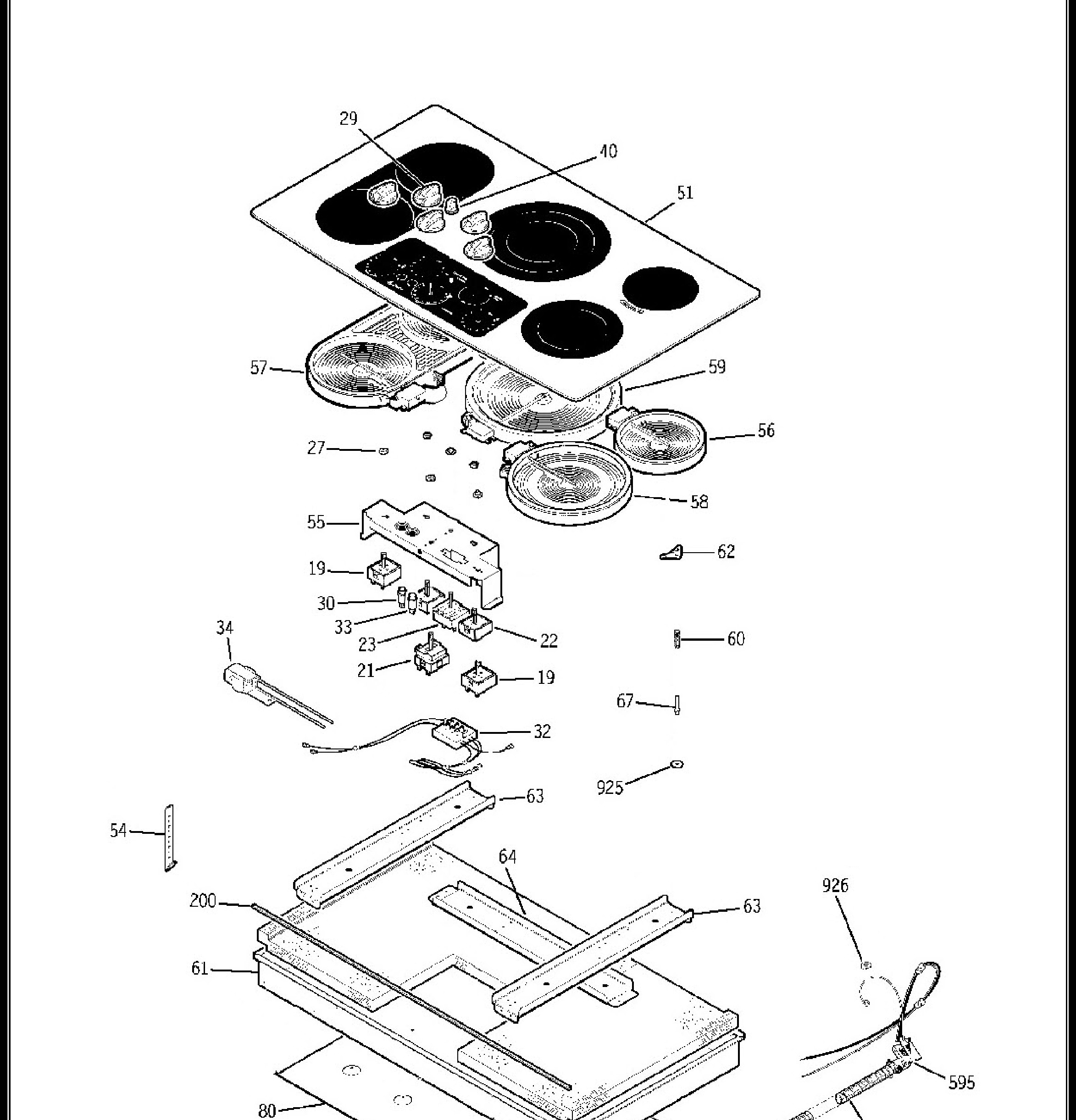 PP962SM3SS Exploded View 1 appliance exploded-view parts diagram