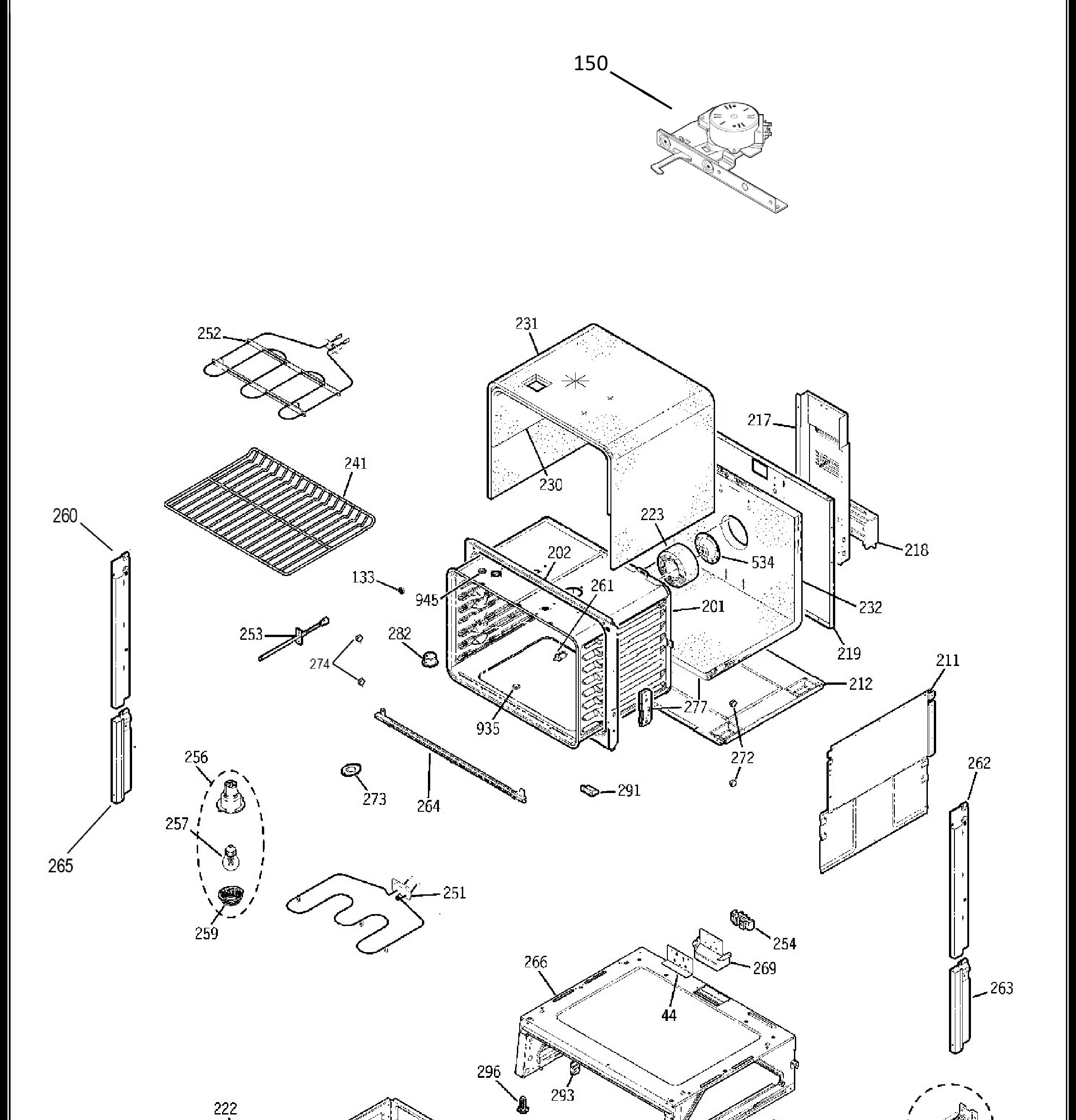PS905DP2BB Exploded View 3 appliance exploded-view parts diagram